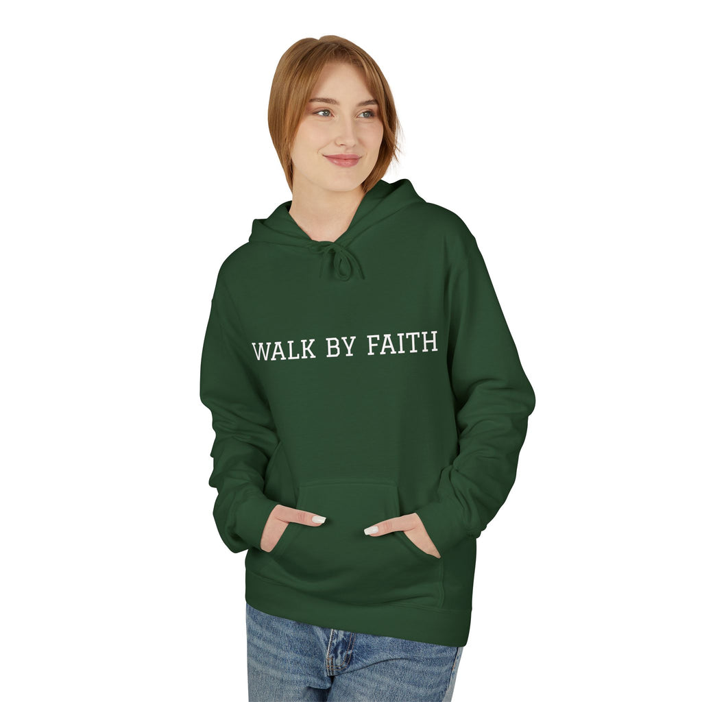 Faith Hoodie - "Walk By Faith" Minimal Christian Pullover