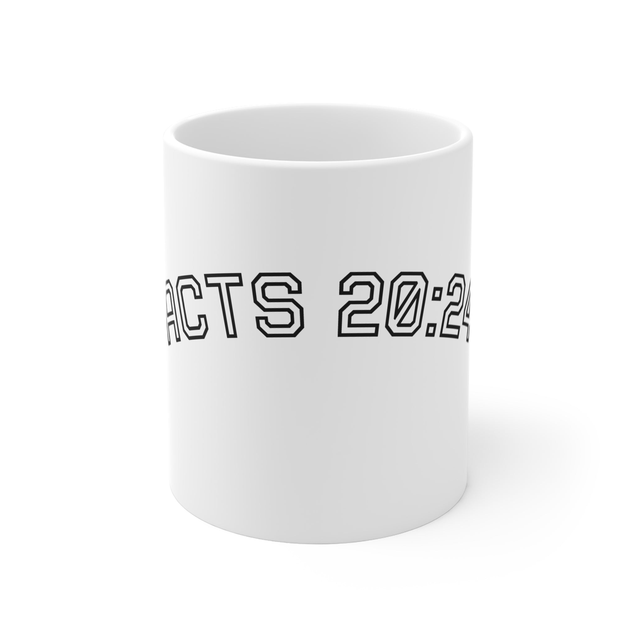 Acts 20:28 Ceramic Coffee Mug — Bible Verse Faith Gift (11oz)