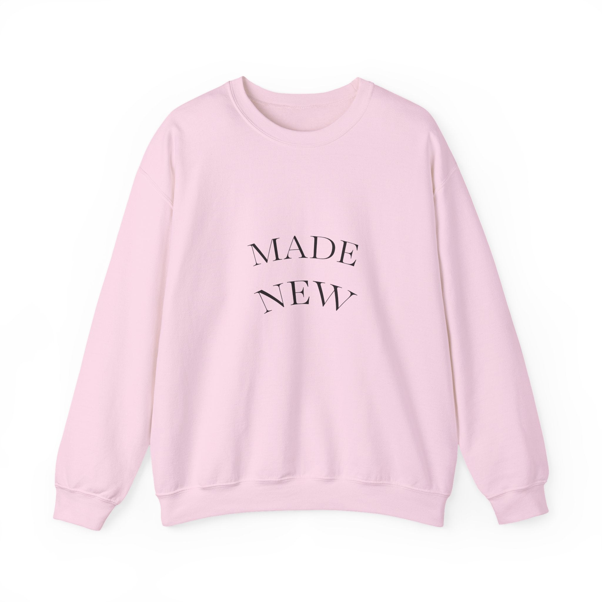 Crewneck Sweatshirt - "Made New" Minimalist White Pullover
