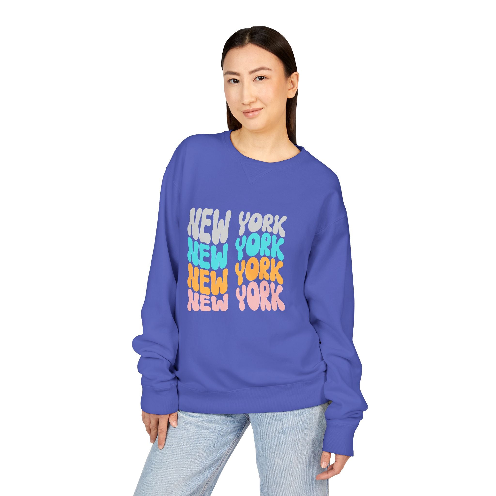 New York Retro Bubble Crewneck Sweatshirt