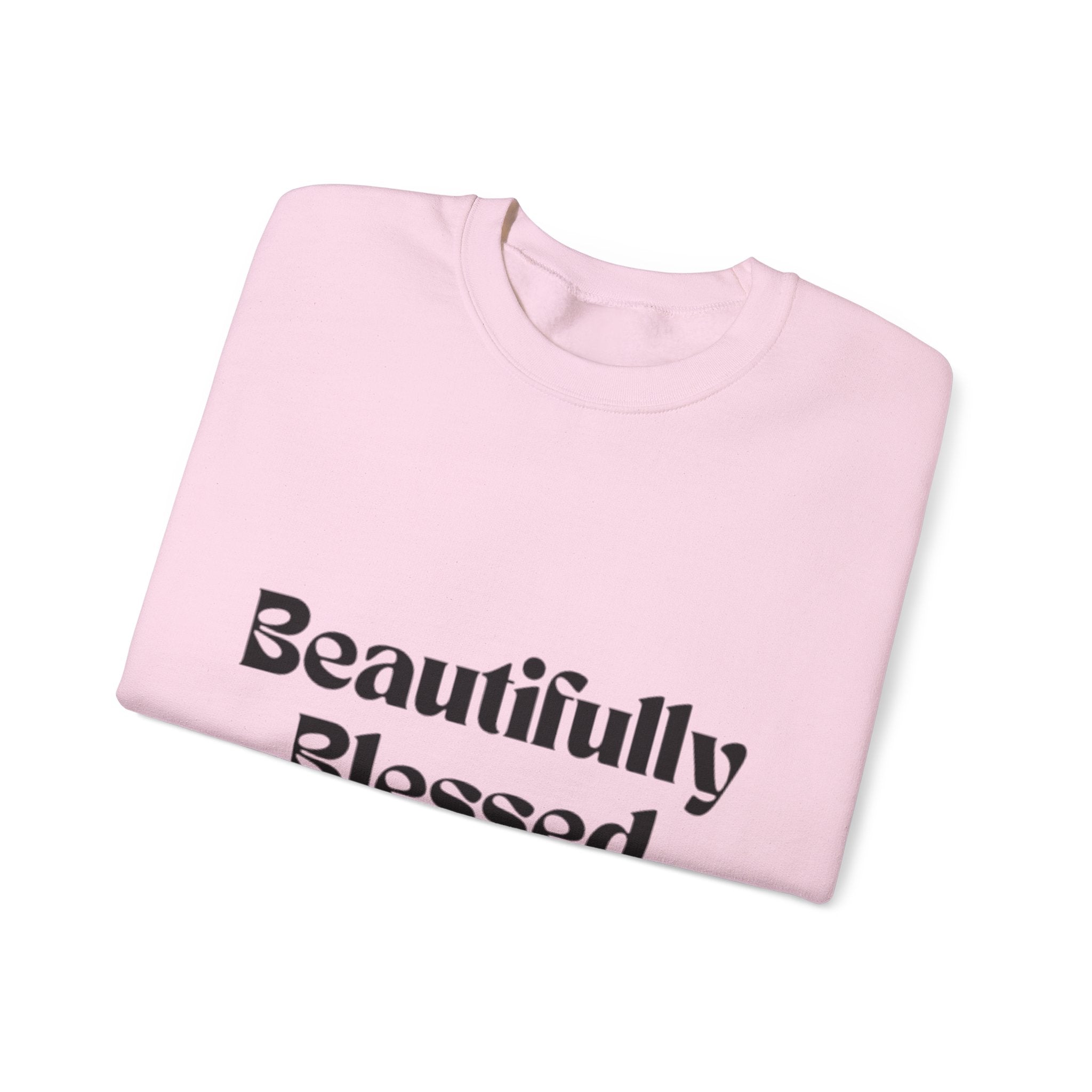Beautifully Blessed Sweatshirt | Script Faith Typography