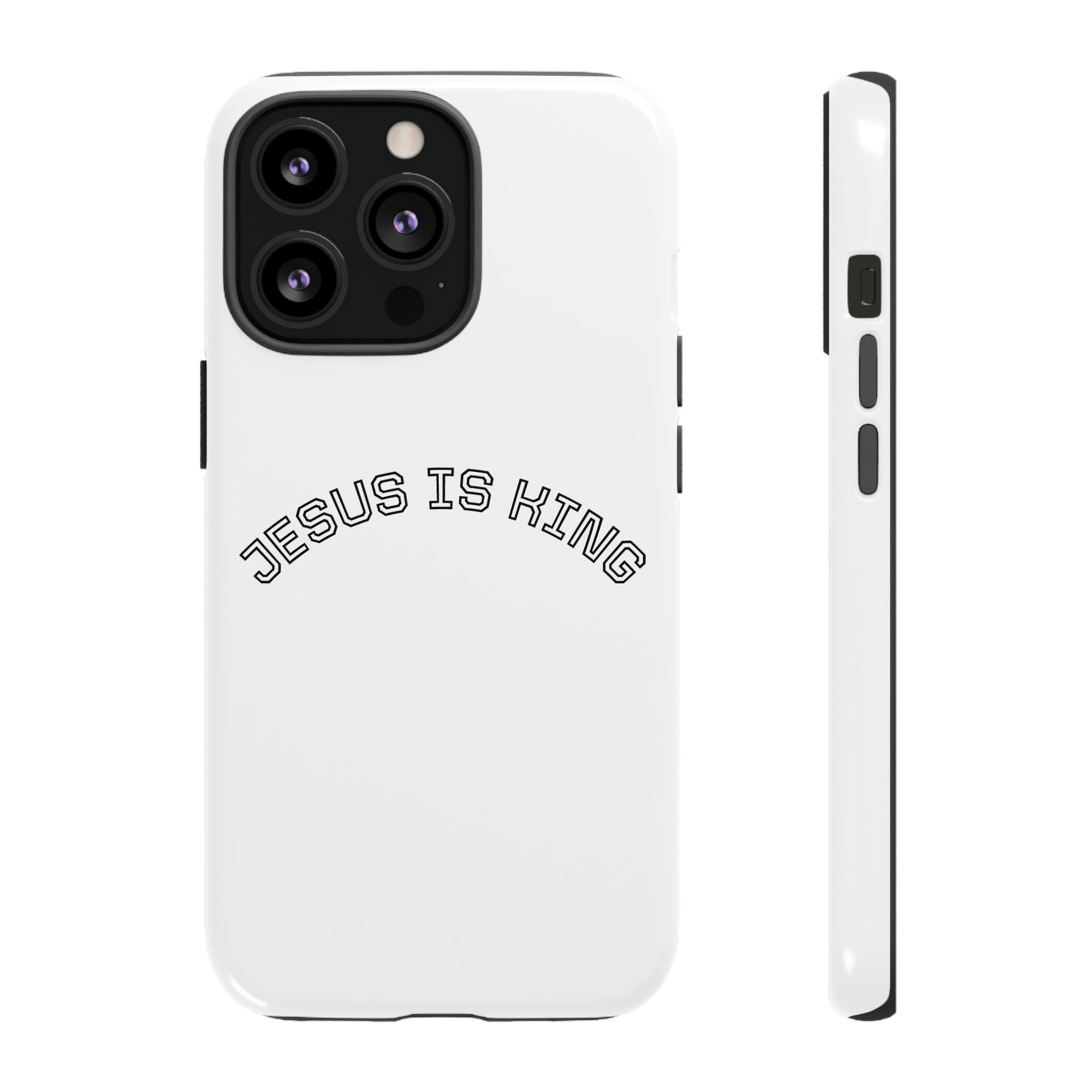 Phone Case — "Jesus Is King" Minimal Religious Protective Cover