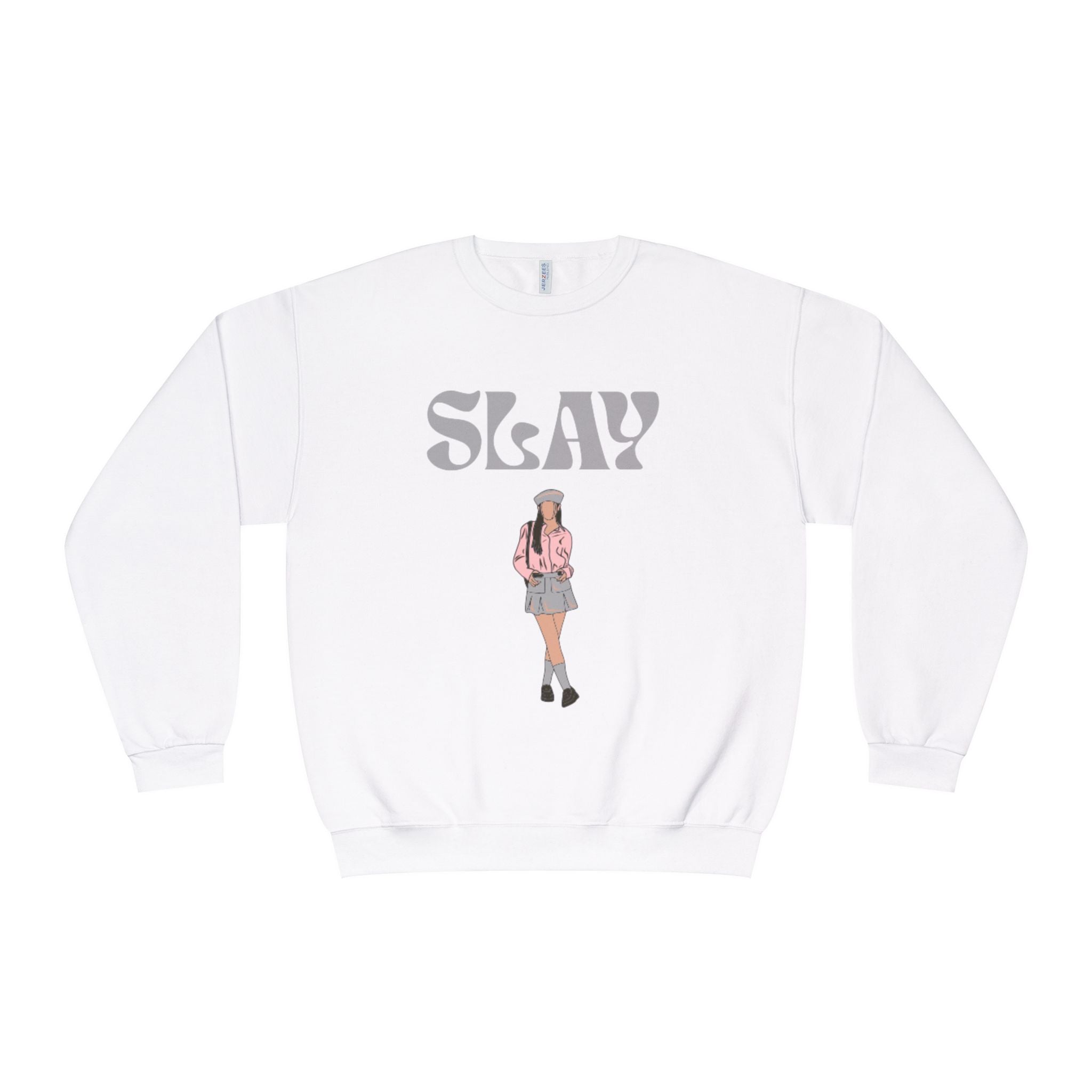 Slay Crewneck Sweatshirt — Vintage Girl Graphic Pullover