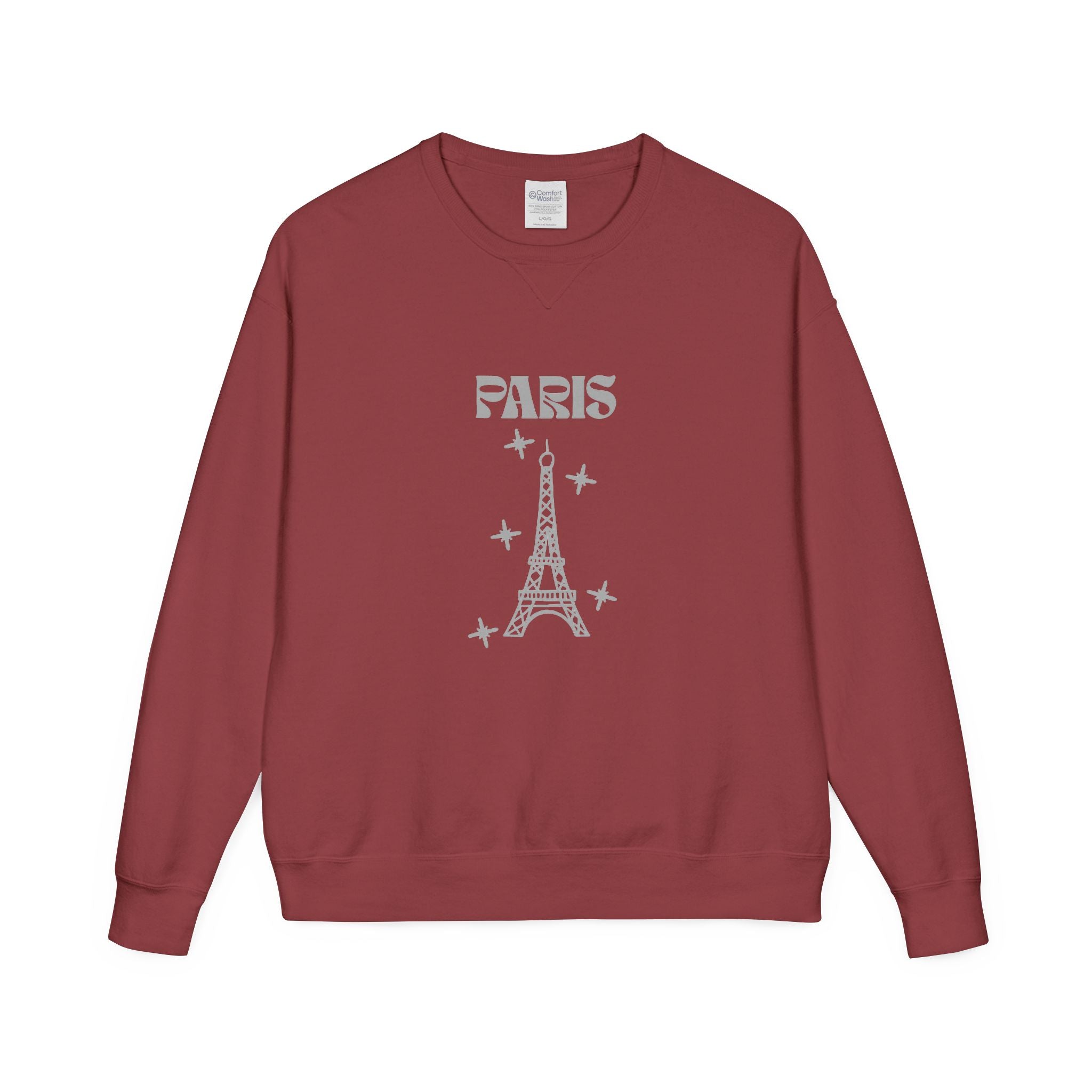 Paris Eiffel Tower Crewneck Sweatshirt — Vintage Minimal Travel Pullover
