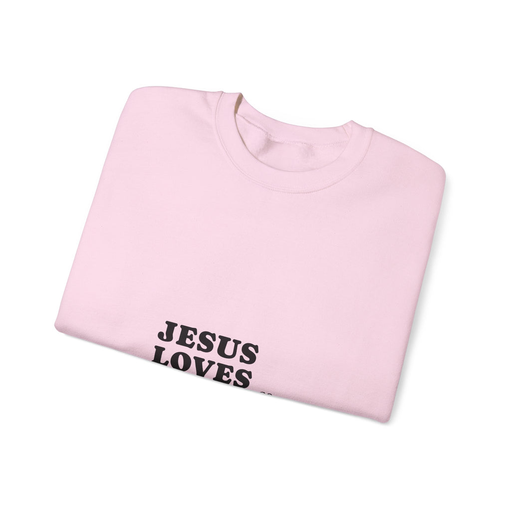 Jesus Loves You Crewneck Sweatshirt — Minimal Christian Faith Pullover