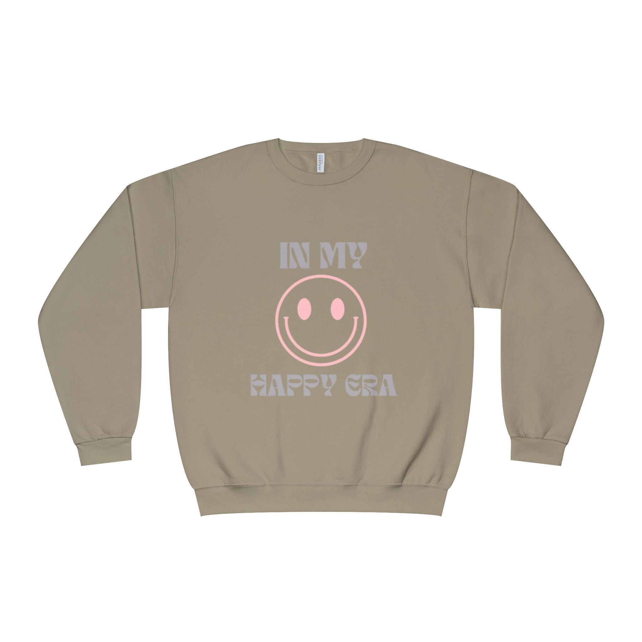 Happy Era Crewneck Sweatshirt — 'In My? Happy Era' Smiley Graphic