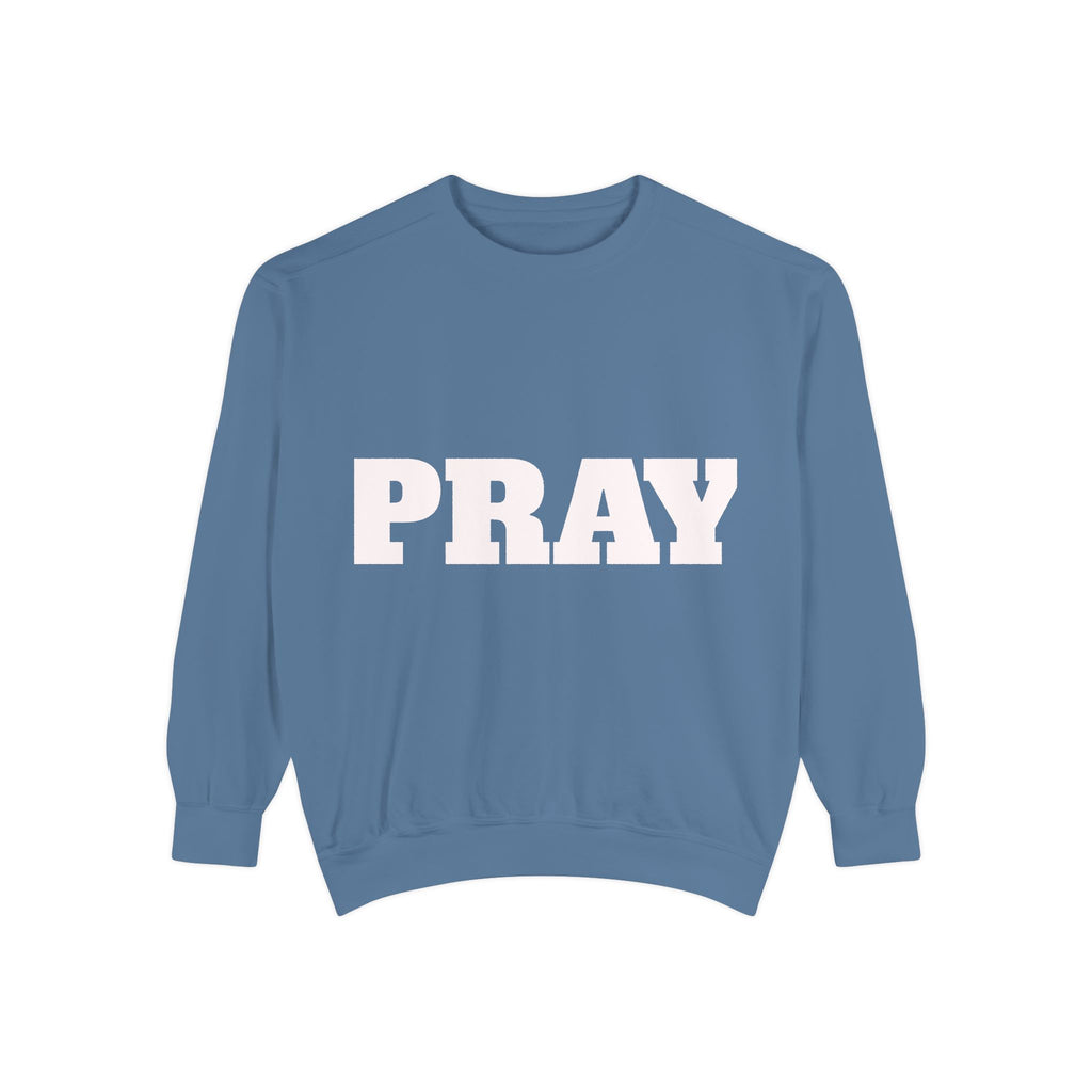 Pray Script Sweatshirt Inspirational Faith Prayer Pullover