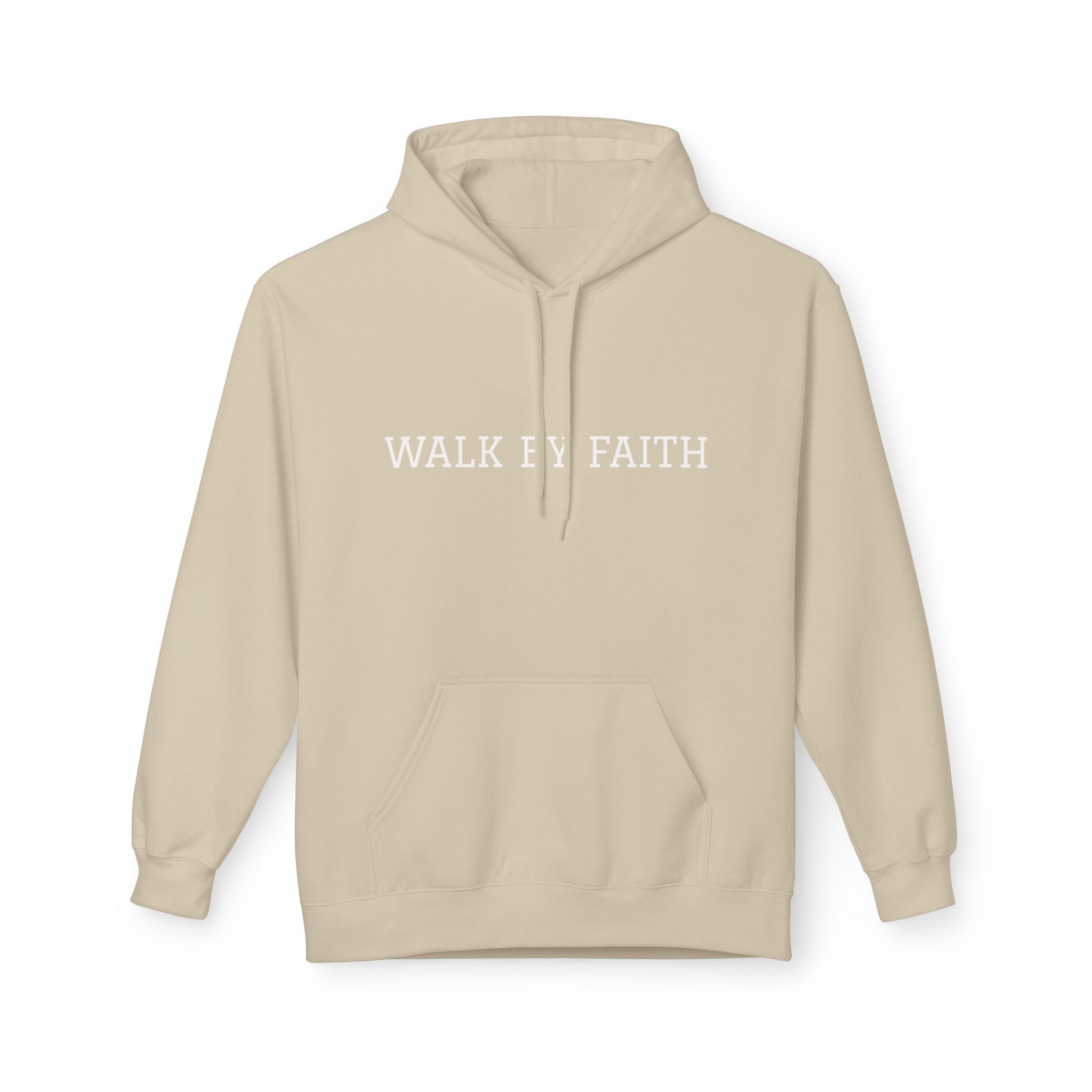 Faith Hoodie - "Walk By Faith" Minimal Christian Pullover