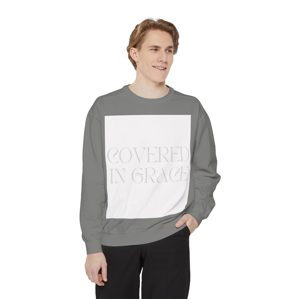 Covered in Grace Sweatshirt — Inspirational Christian Crewneck