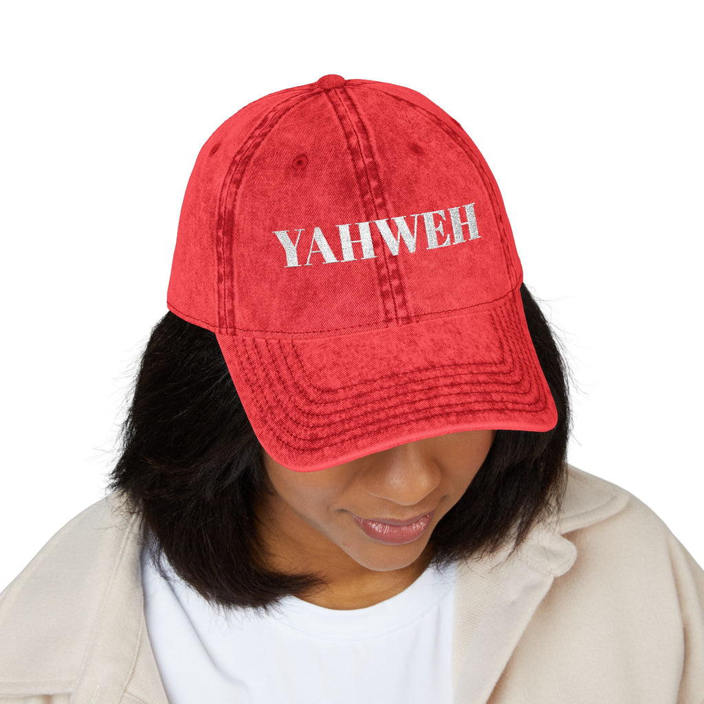 YAHWEH embroidered Vintage Cap | Religious Scripture Baseball Hat