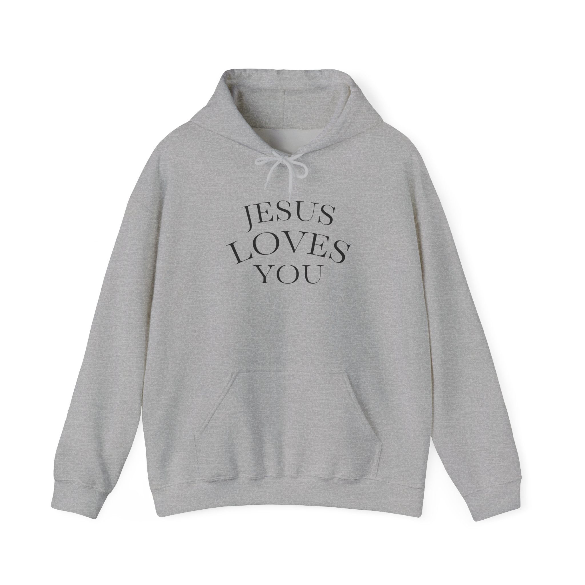 Jesus Loves You Hoodie - Minimal Faith Graphic Pullover
