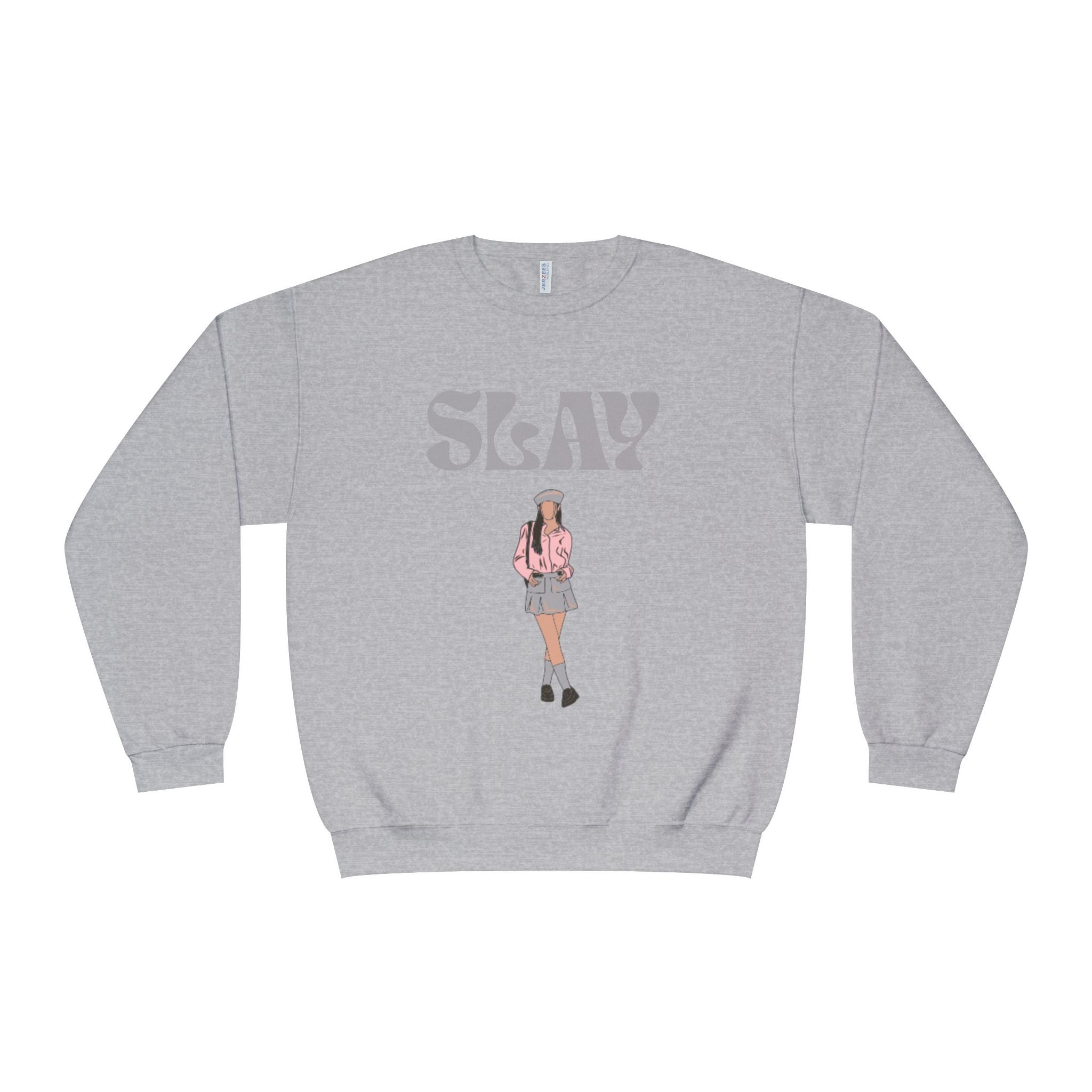 Slay Crewneck Sweatshirt — Vintage Girl Graphic Pullover