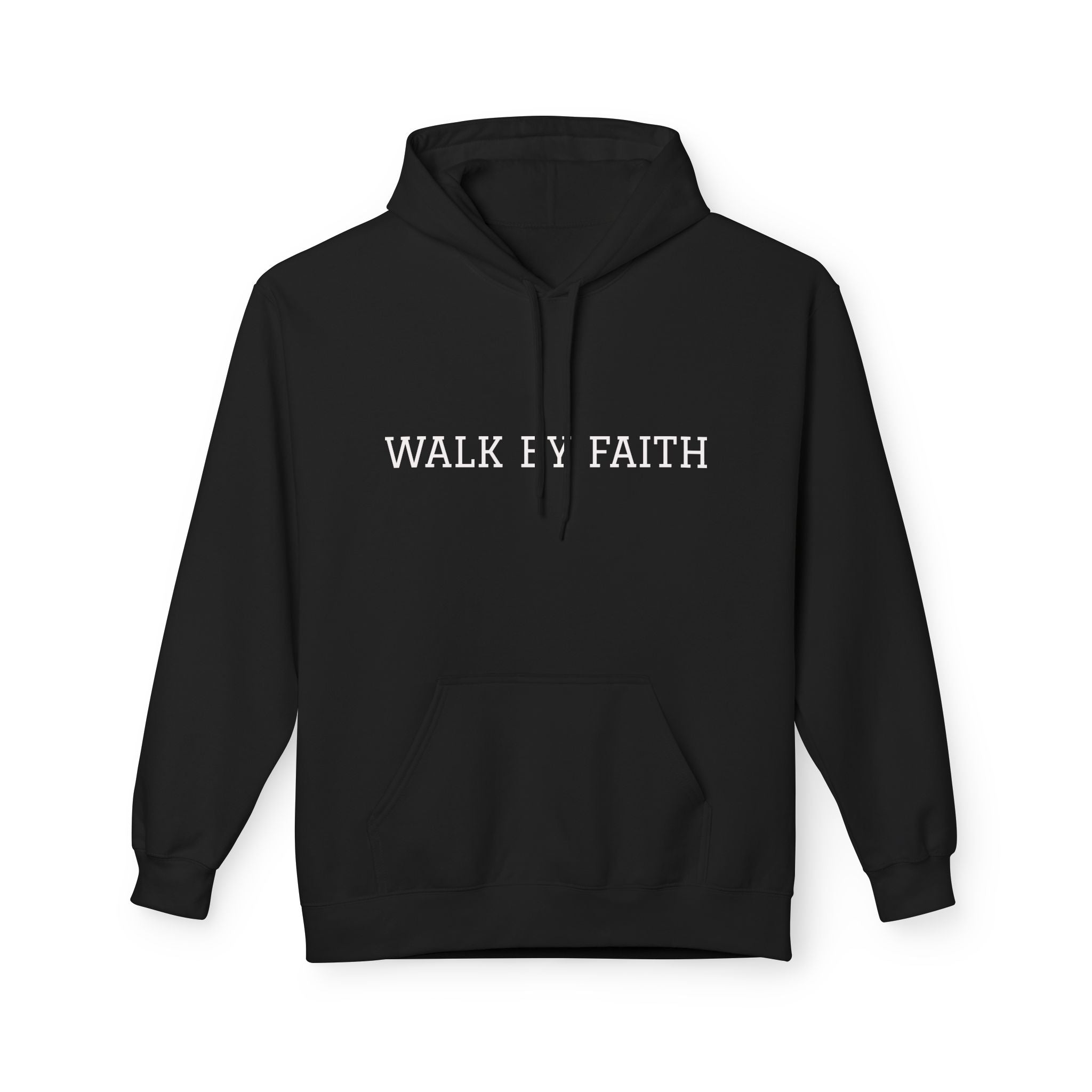 Faith Hoodie - "Walk By Faith" Minimal Christian Pullover