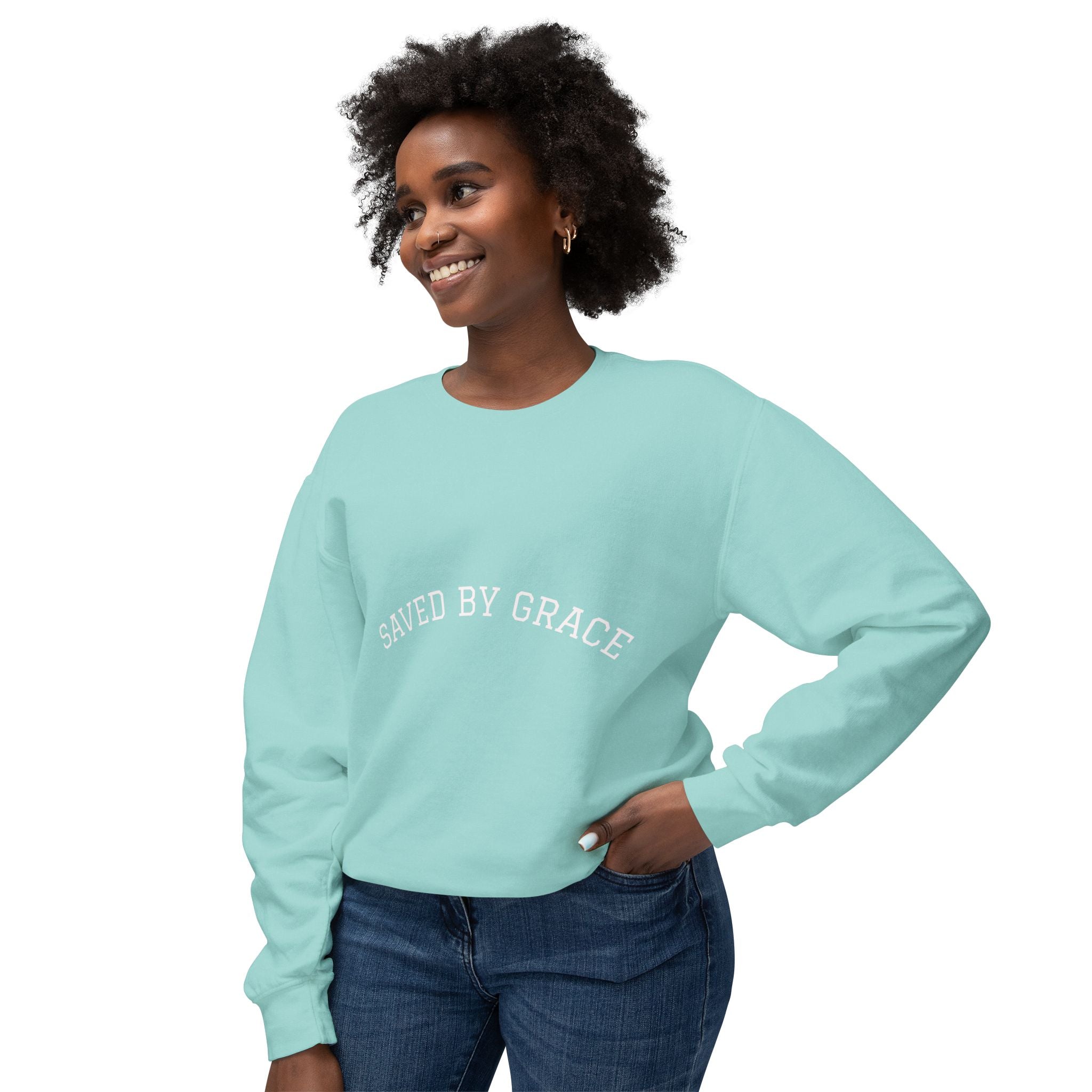 Saved by Grace Sweatshirt Christian Faith Crewneck