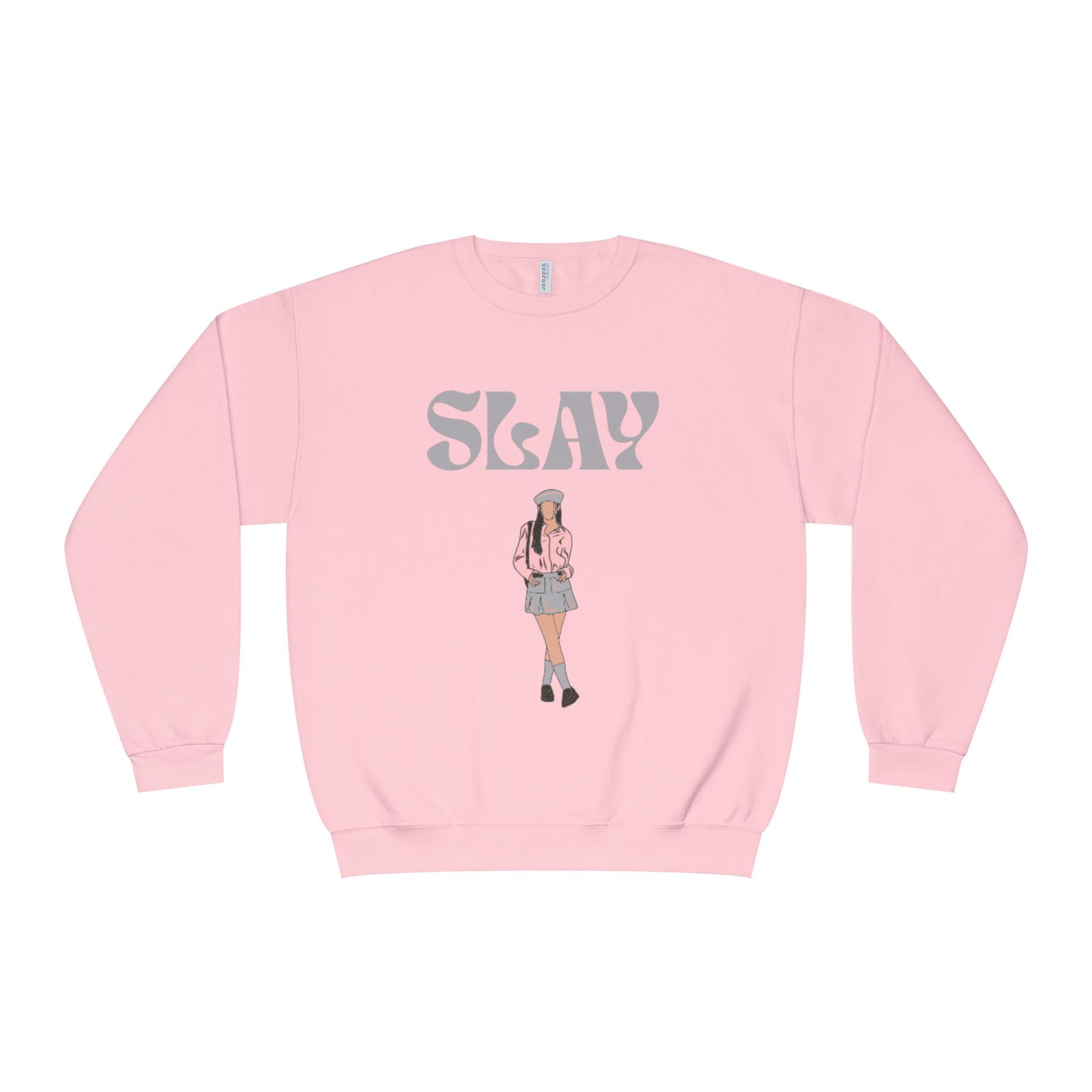 Slay Crewneck Sweatshirt — Vintage Girl Graphic Pullover