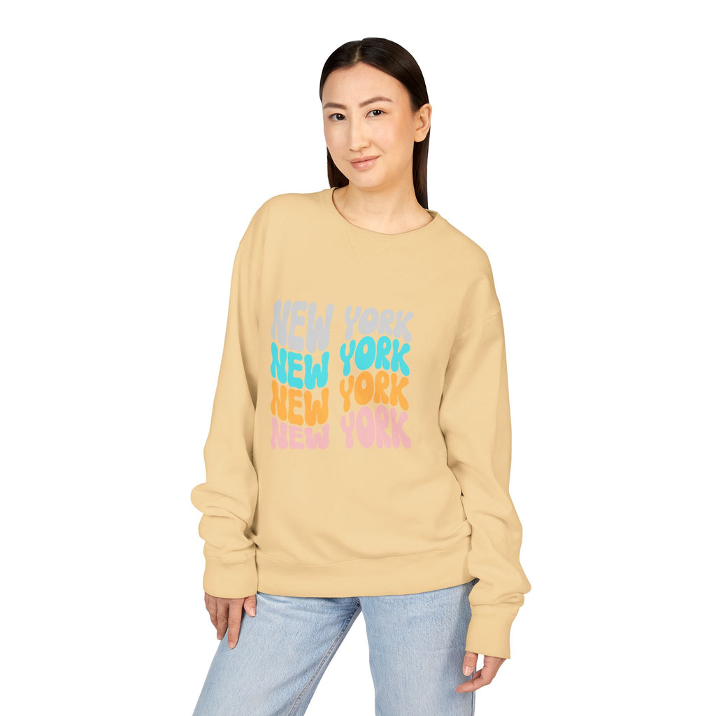 New York Retro Bubble Crewneck Sweatshirt
