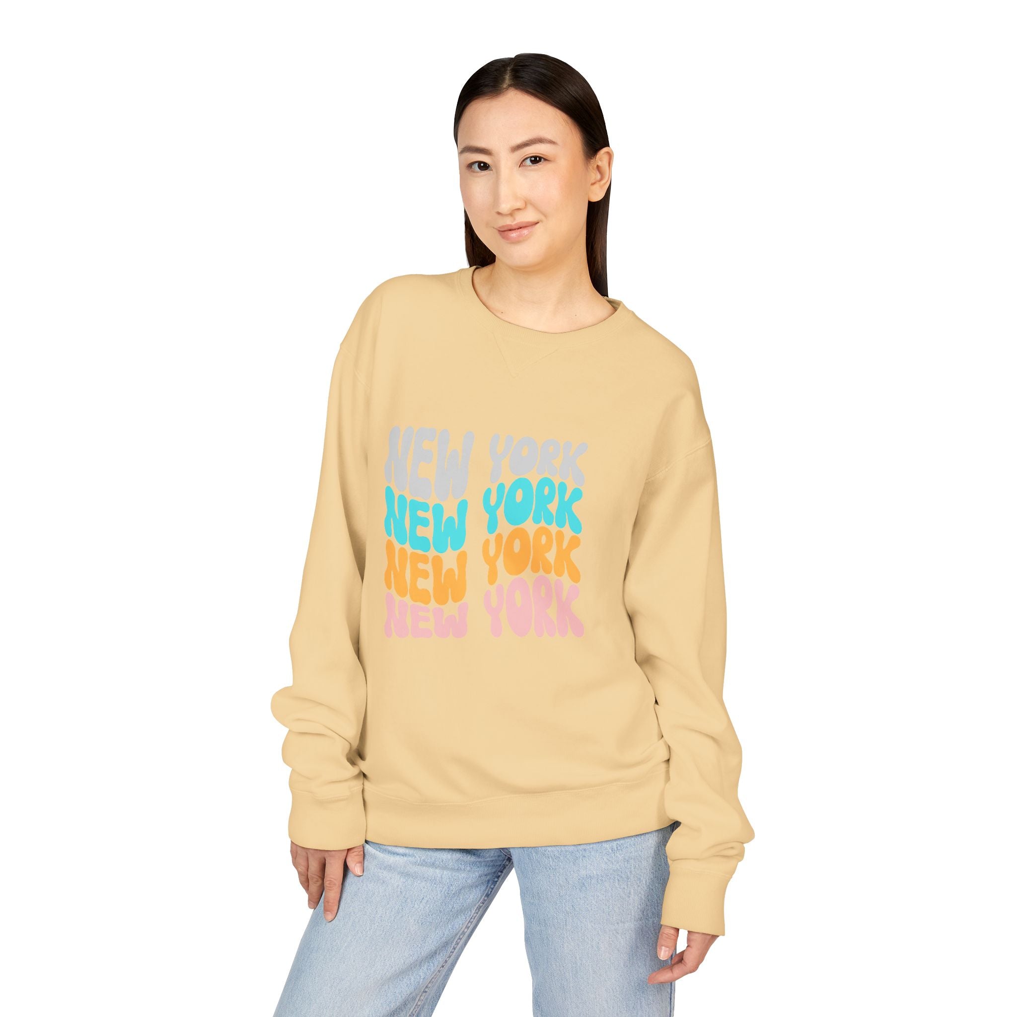 New York Retro Bubble Crewneck Sweatshirt
