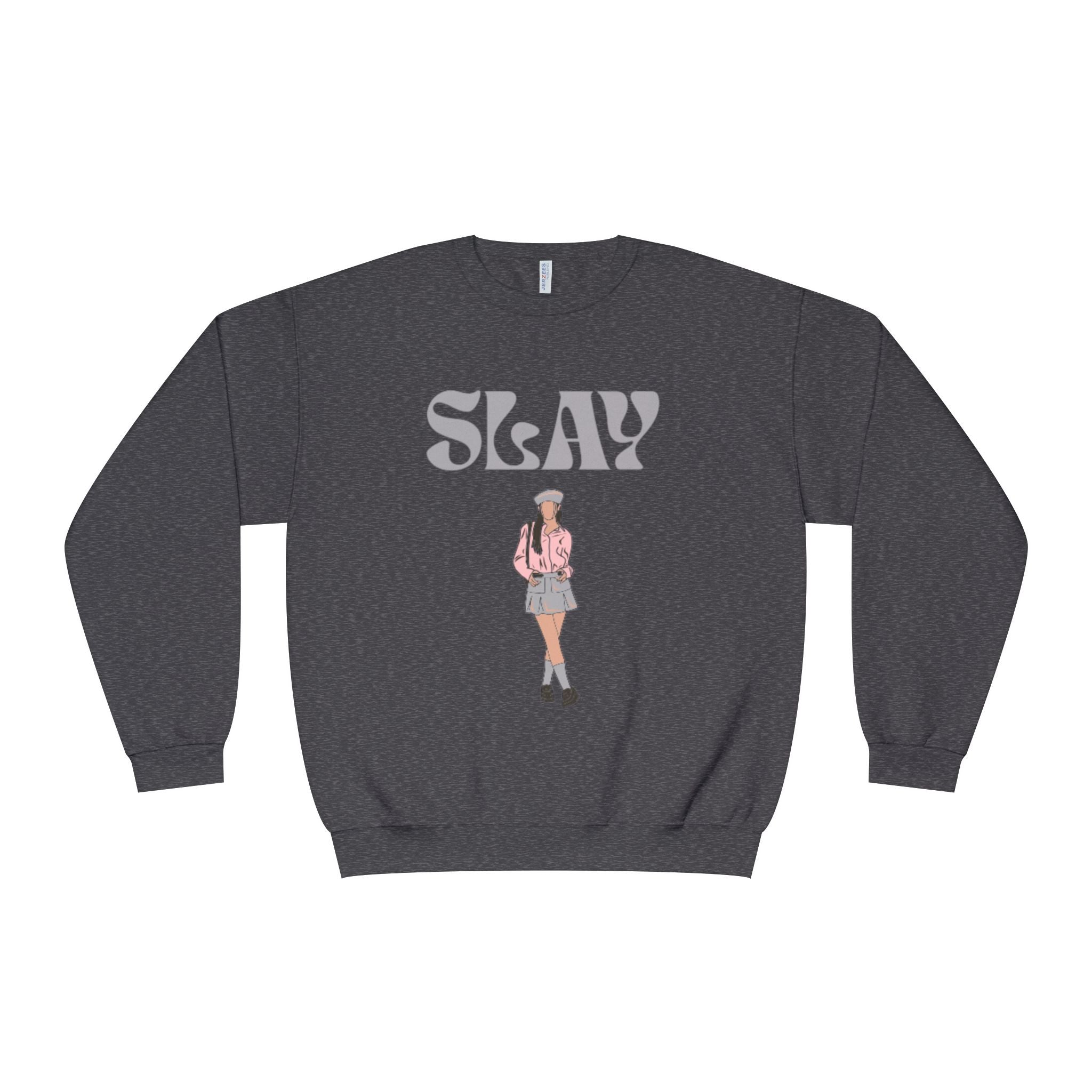 Slay Crewneck Sweatshirt — Vintage Girl Graphic Pullover
