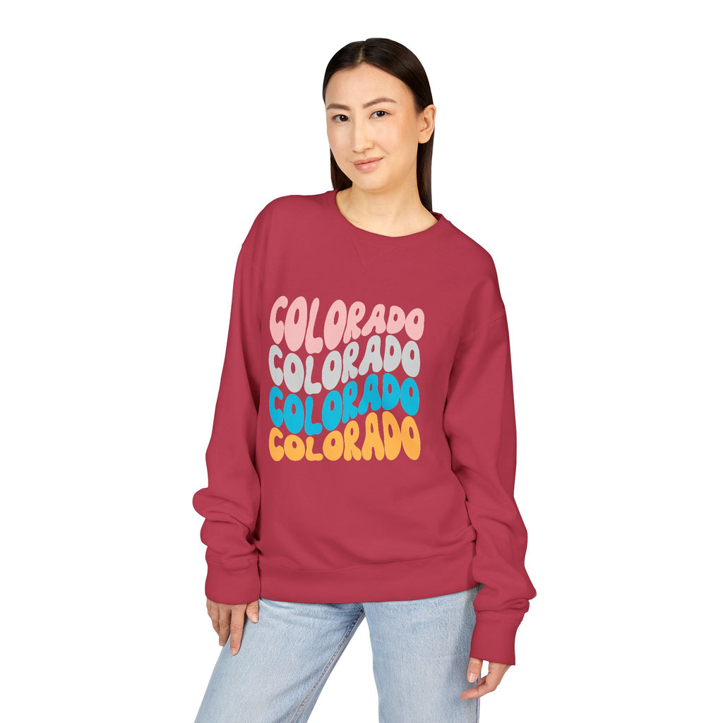 Colorado Retro Stack Crewneck Sweatshirt
