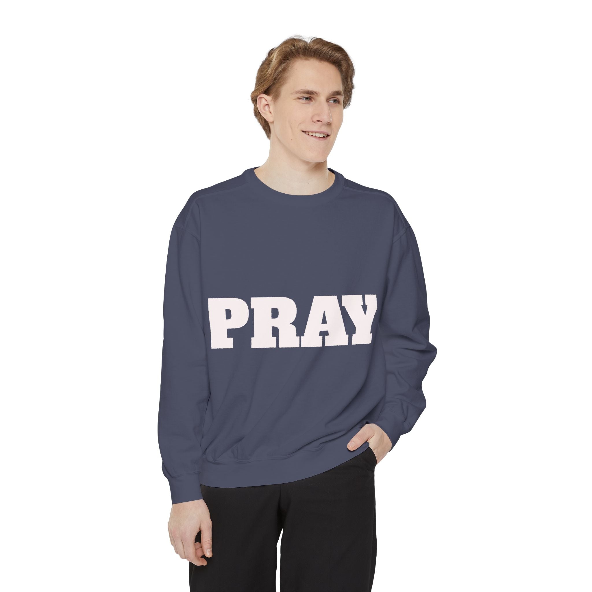 Pray Script Sweatshirt Inspirational Faith Prayer Pullover