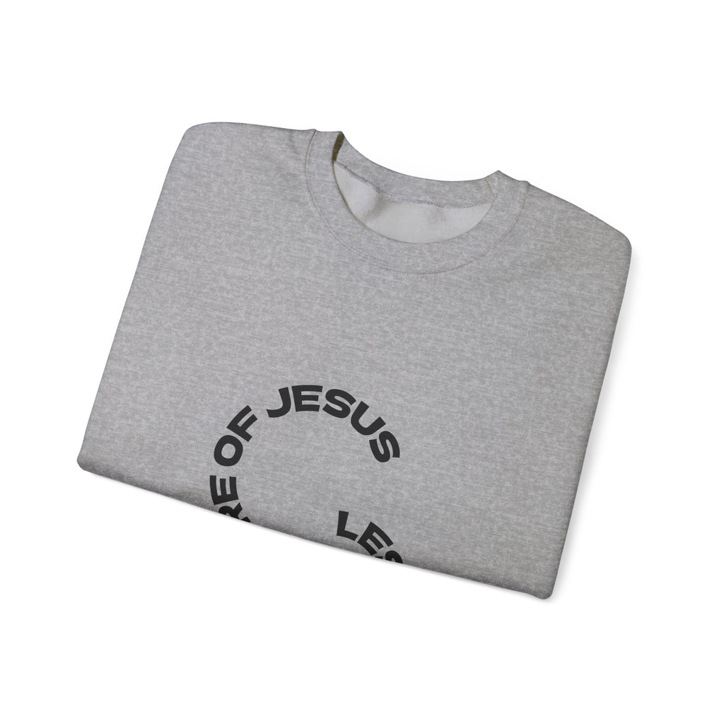 Christian Crewneck Sweatshirt — "Love God | Love Others" Jesus Circle Graphic
