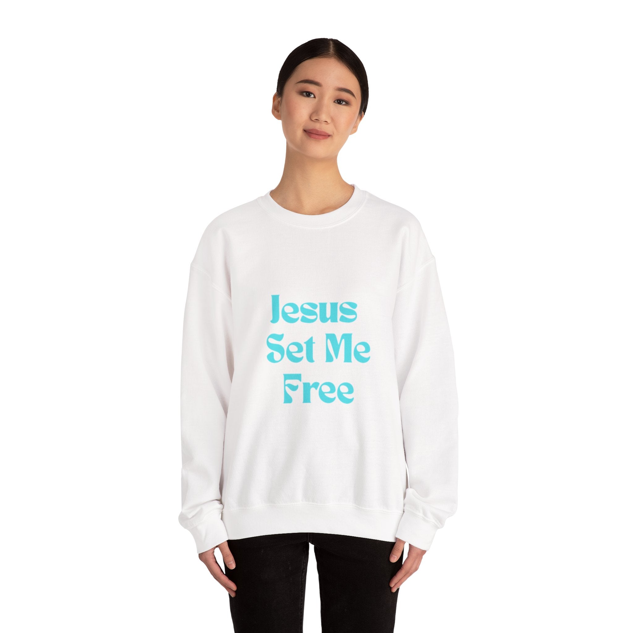 Jesus Set Me Free Sweatshirt - Christian Faith Crewneck