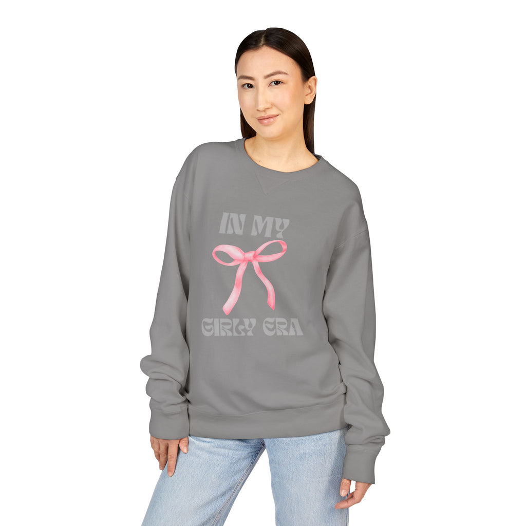 "In My Girly Era" Pink Ribbon Graphic Sweatshirt