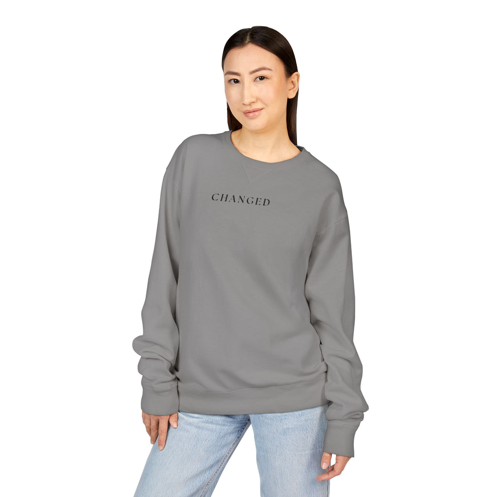 Changed Crewneck Sweatshirt — Minimal Inspirational Pullover