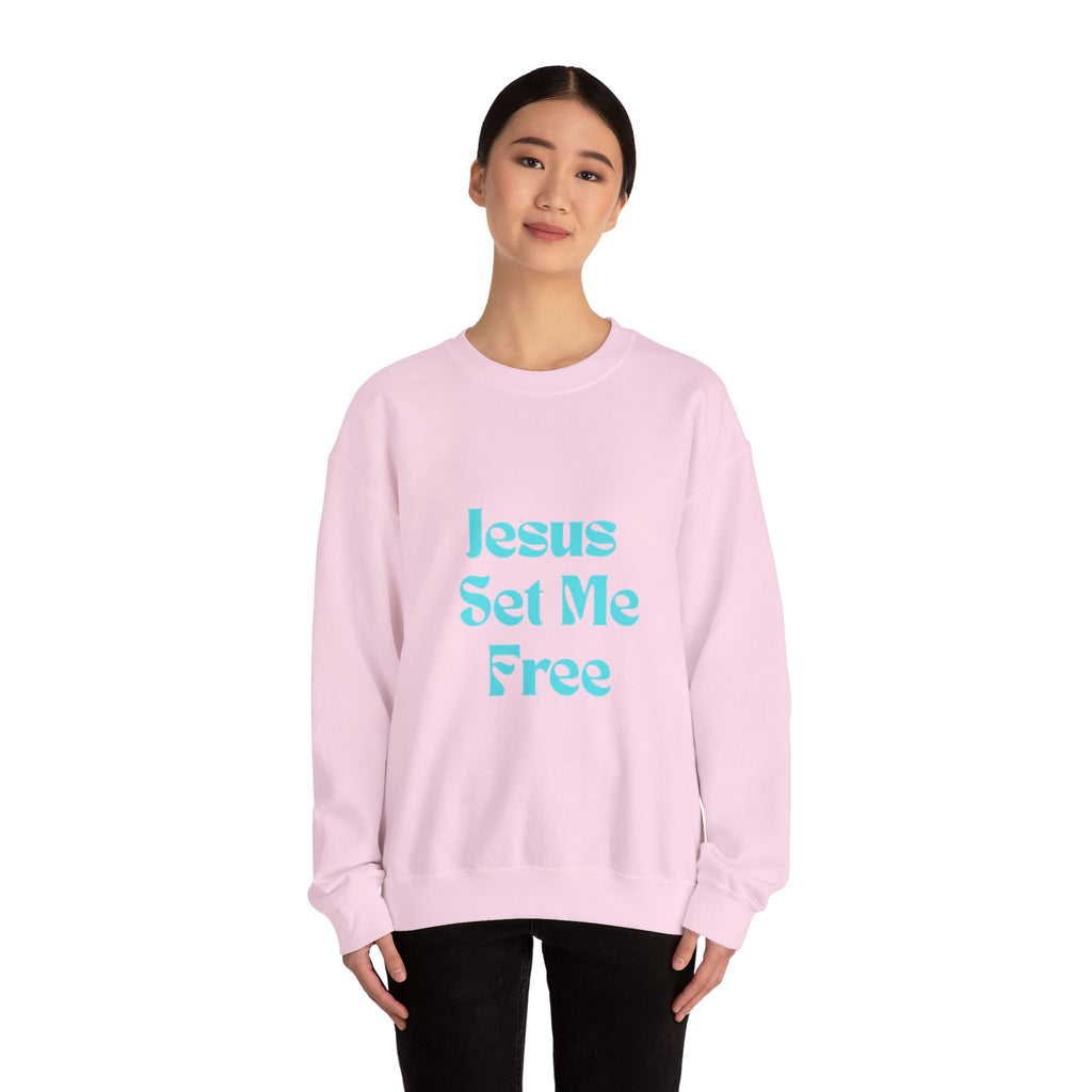 Jesus Set Me Free Sweatshirt - Christian Faith Crewneck