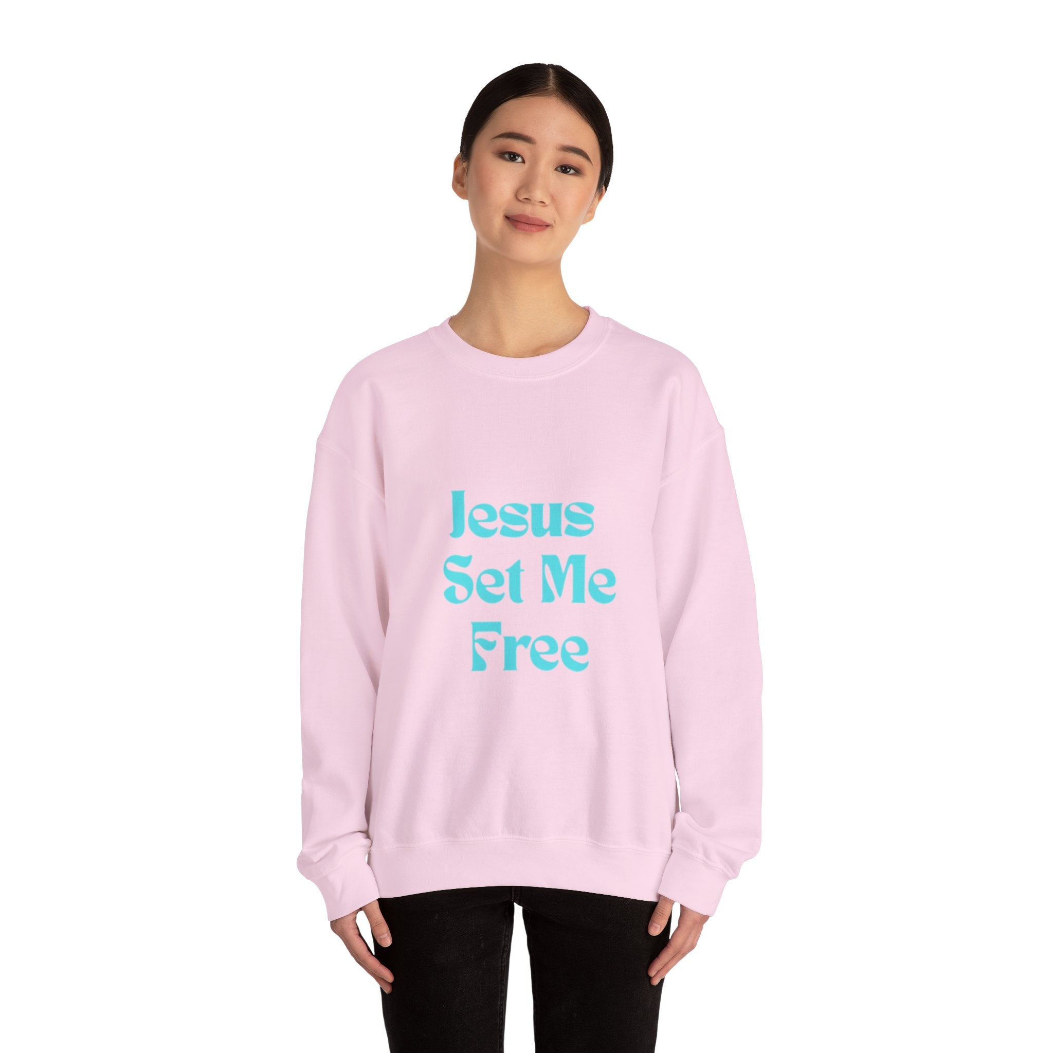 Jesus Set Me Free Sweatshirt - Christian Faith Crewneck