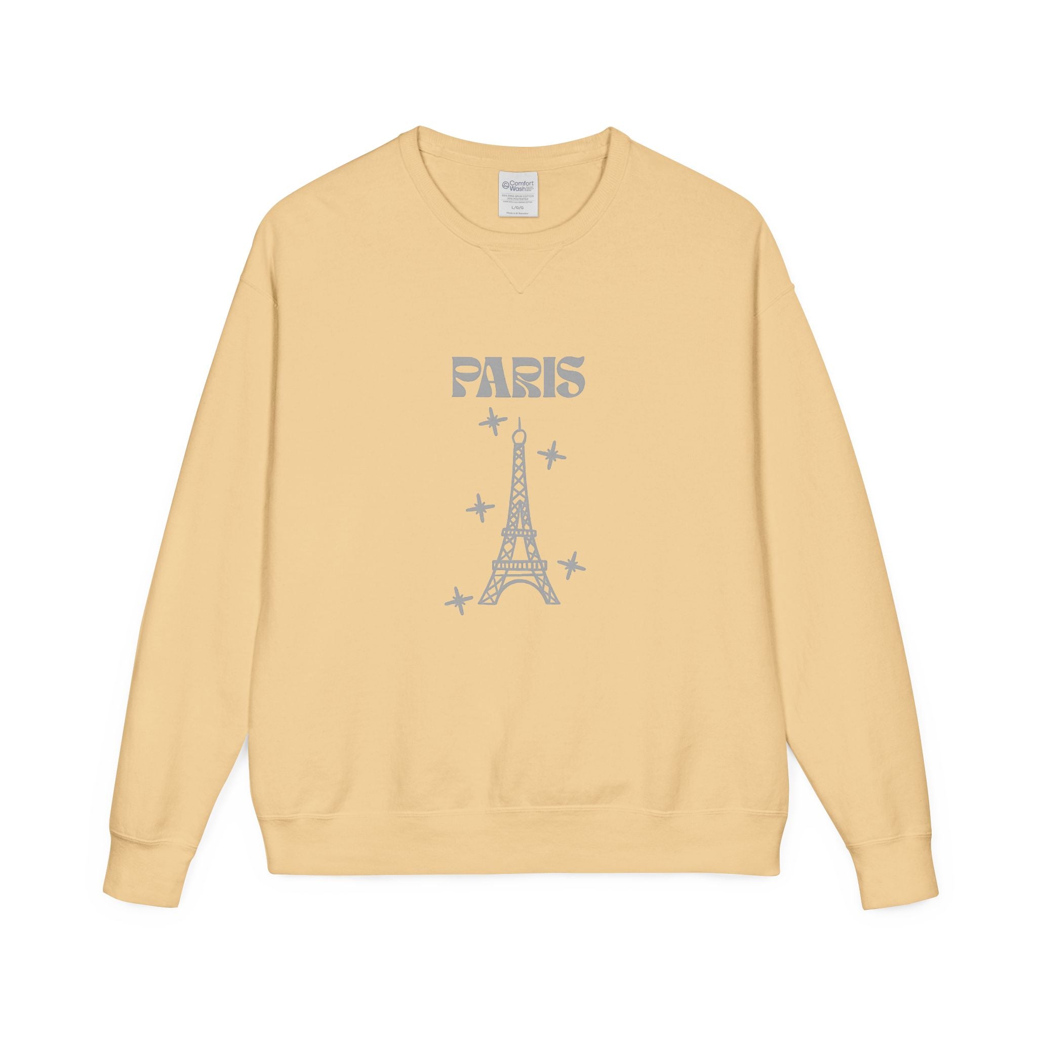 Paris Eiffel Tower Crewneck Sweatshirt — Vintage Minimal Travel Pullover