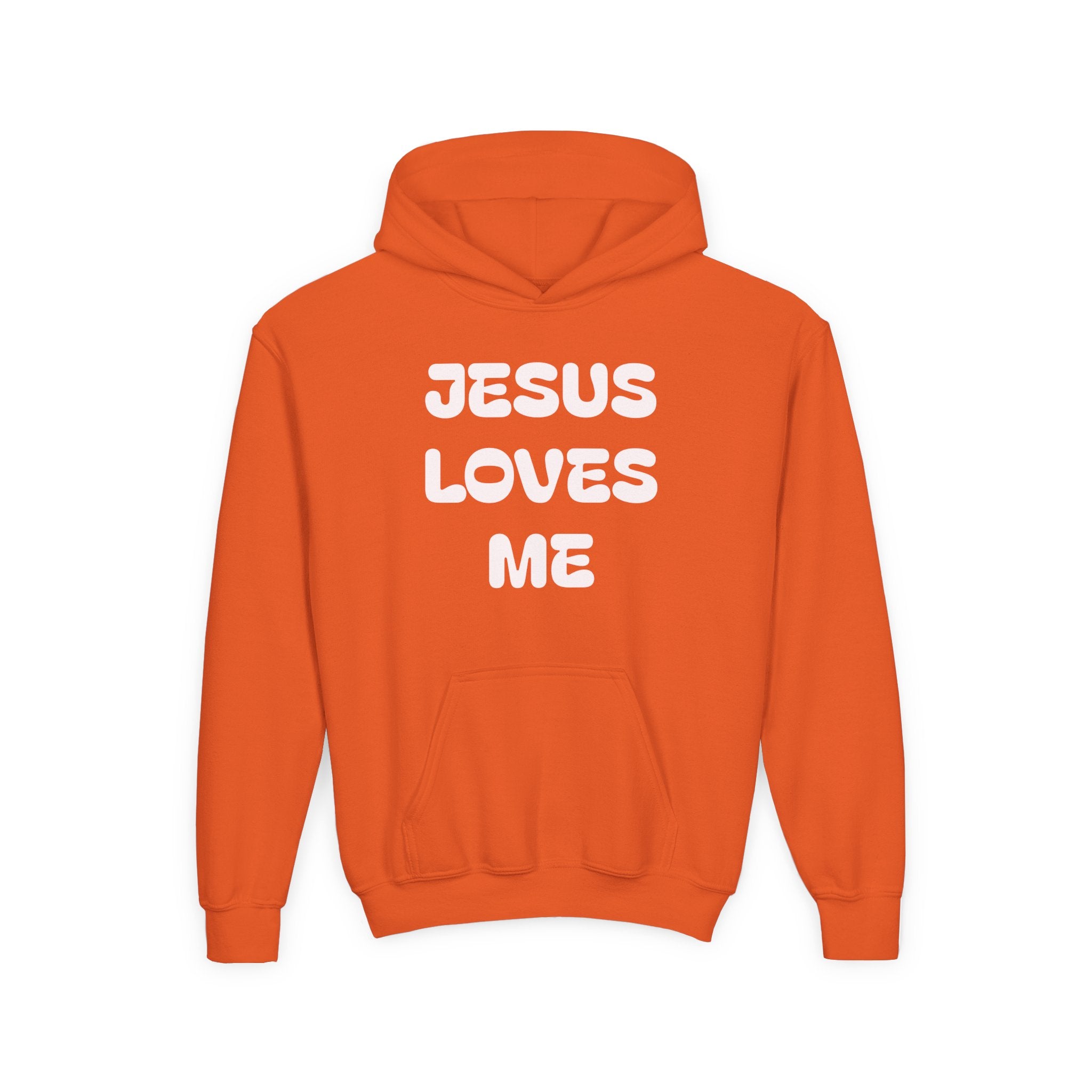 Youth Hoodie — 'Jesus Loves Me' Pastel Faith Pullover
