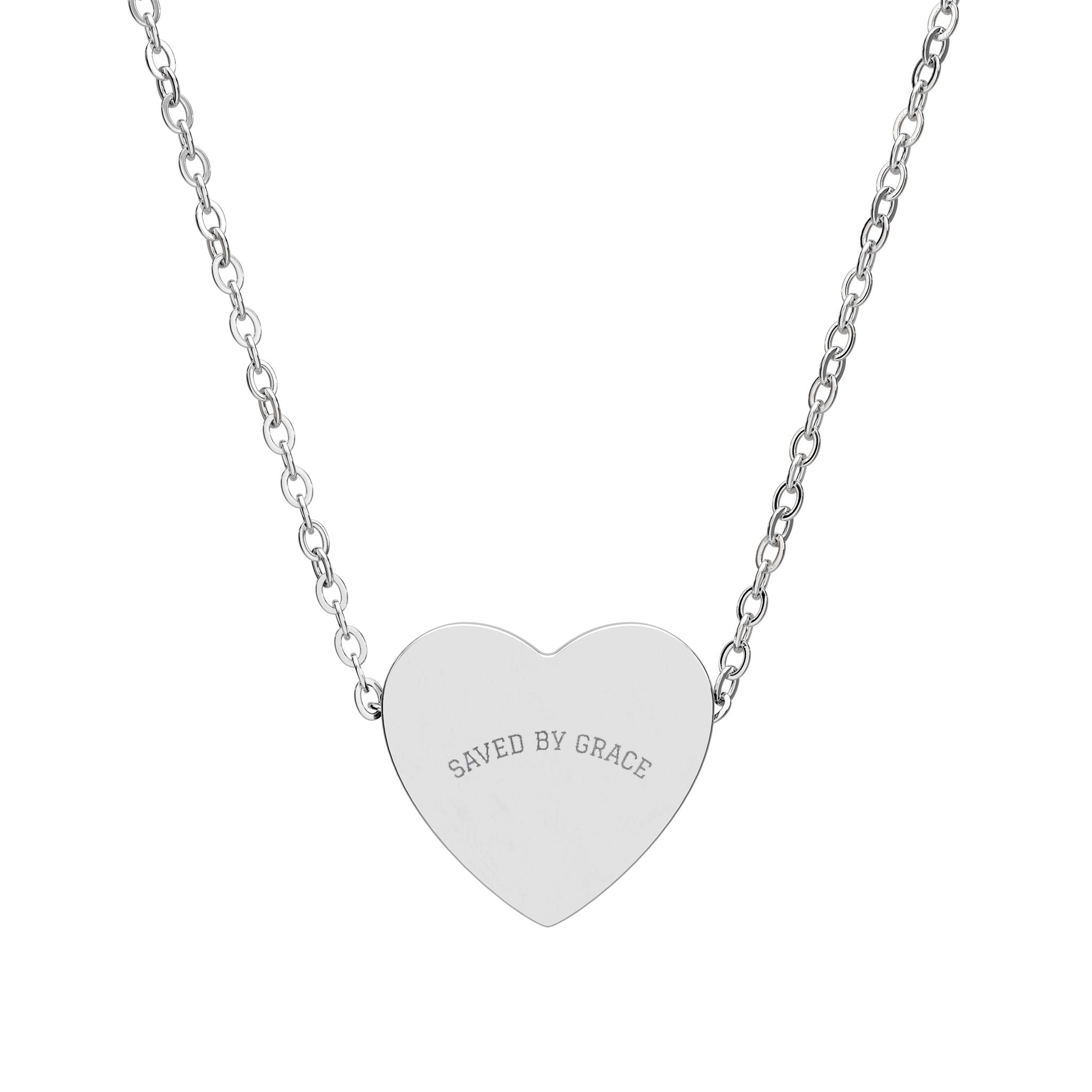 Engravable Heart Necklace — Personalized Small Heart Pendant Necklace