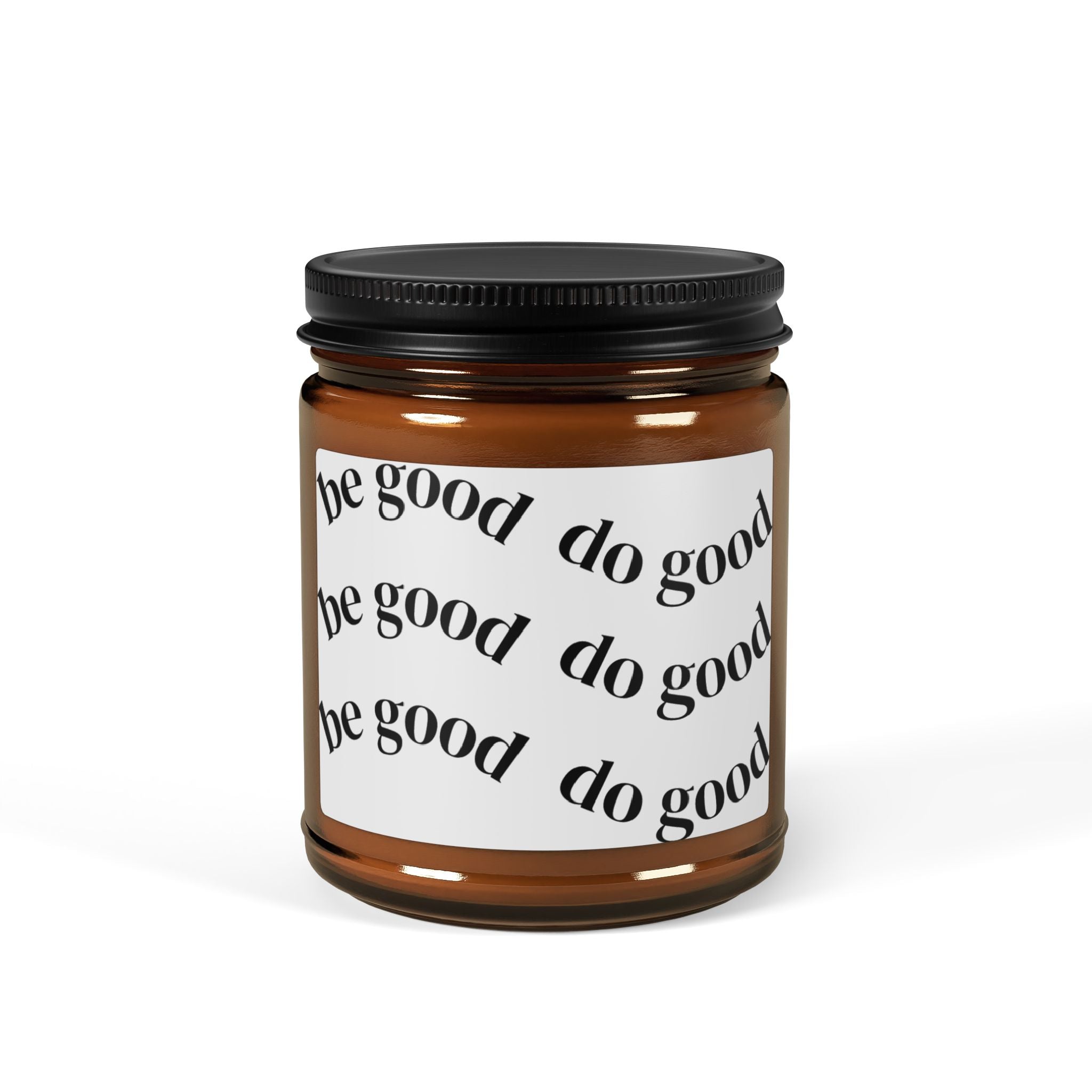 Soy Candle — 'Do Good' Amber Jar Scented Candle