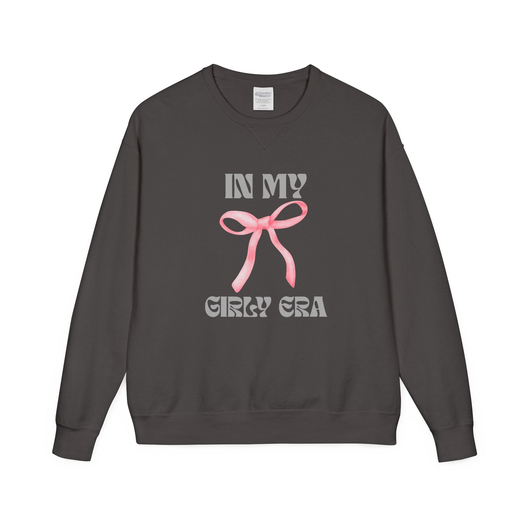 "In My Girly Era" Pink Ribbon Graphic Sweatshirt