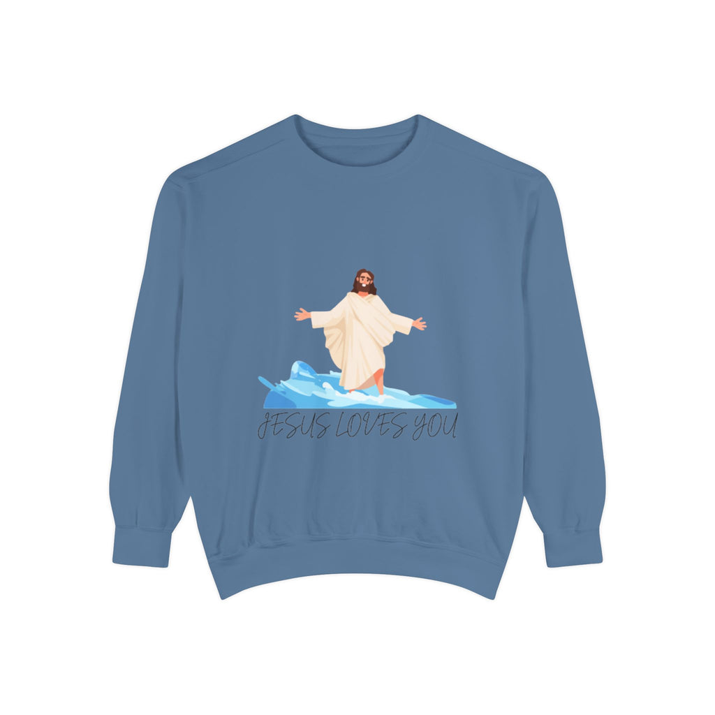 Jesus Loves You Sweatshirt — Christian Faith Graphic Crewneck