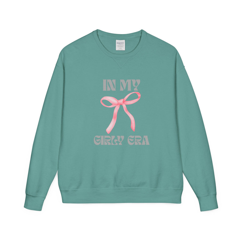 "In My Girly Era" Pink Ribbon Graphic Sweatshirt