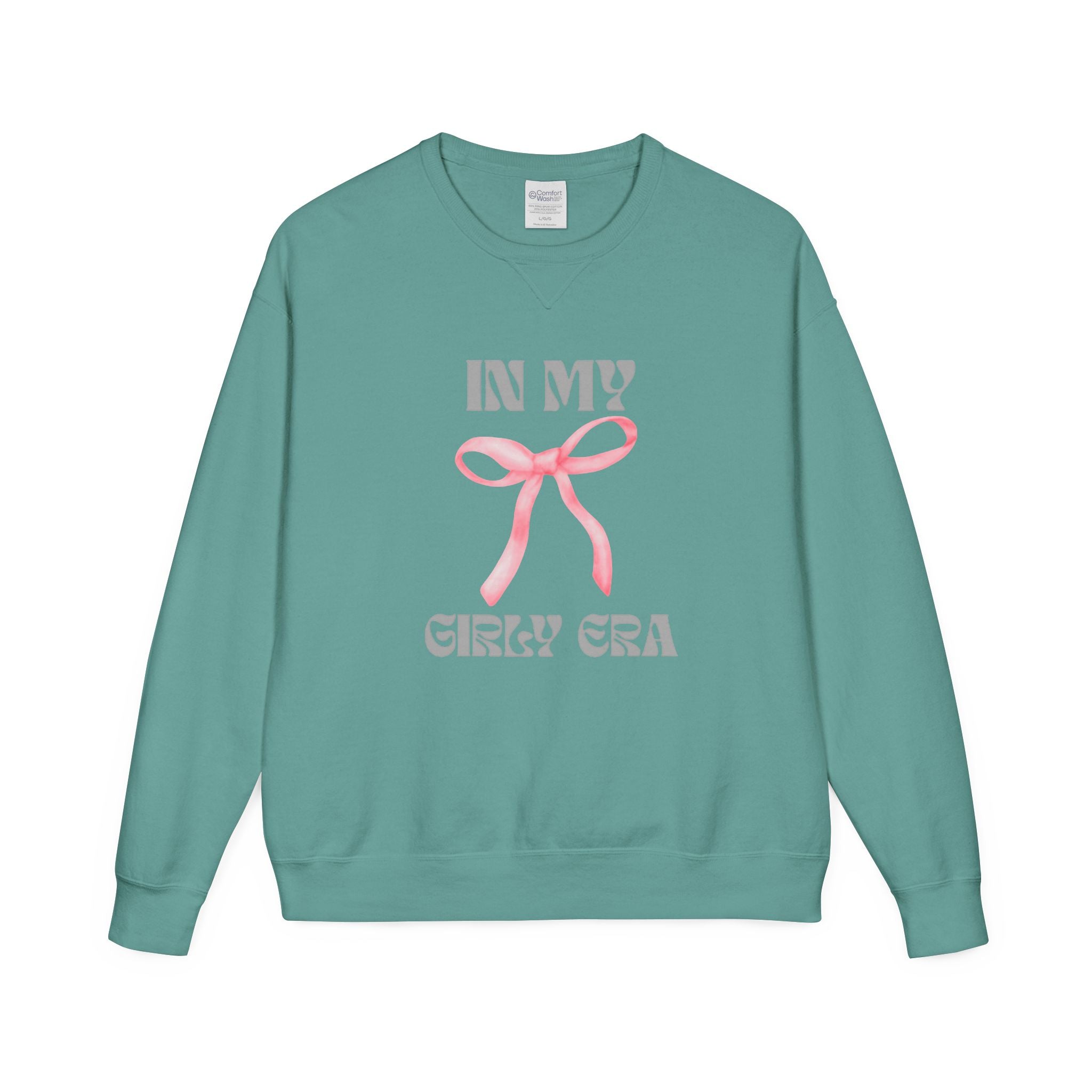 "In My Girly Era" Pink Ribbon Graphic Sweatshirt