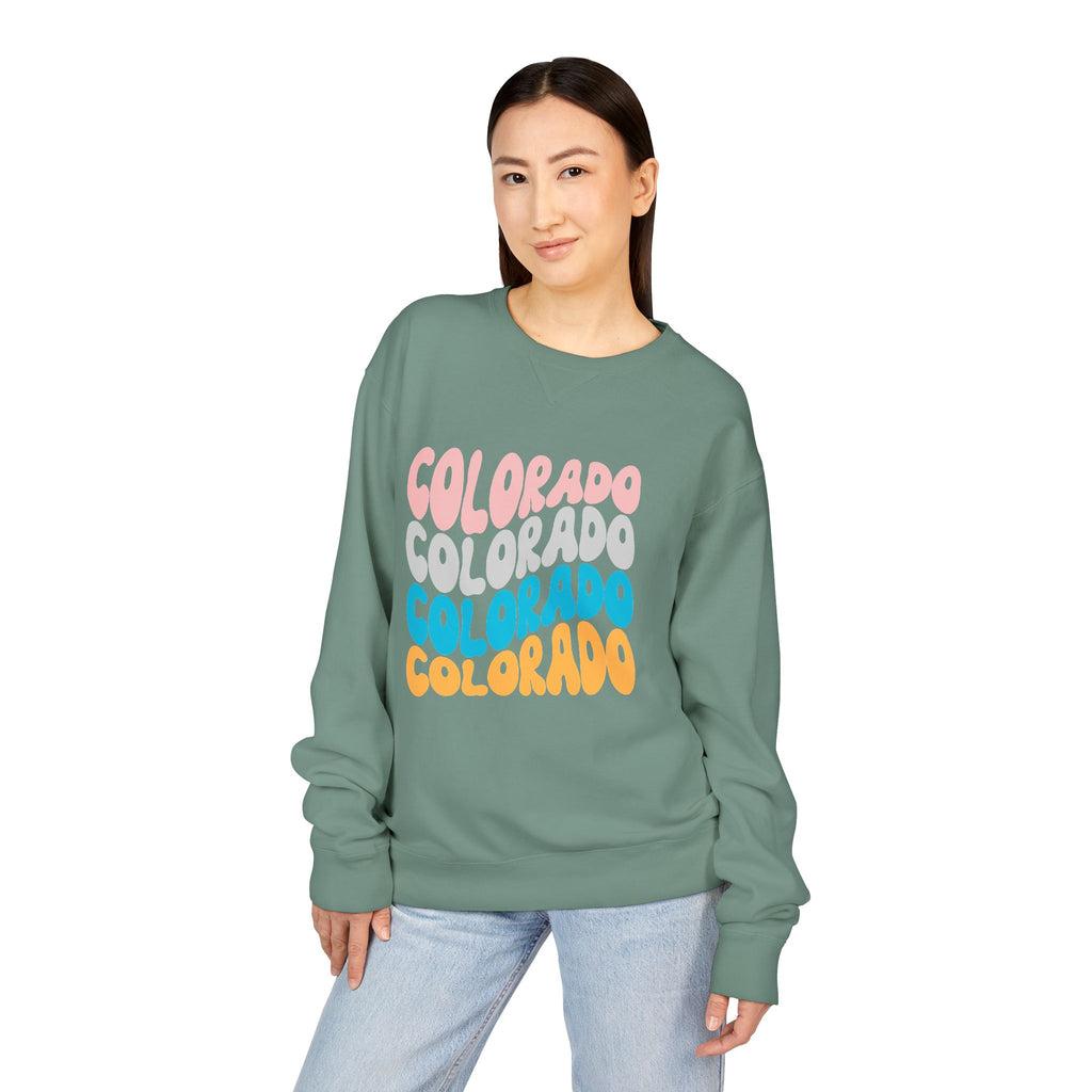 Colorado Retro Stack Crewneck Sweatshirt