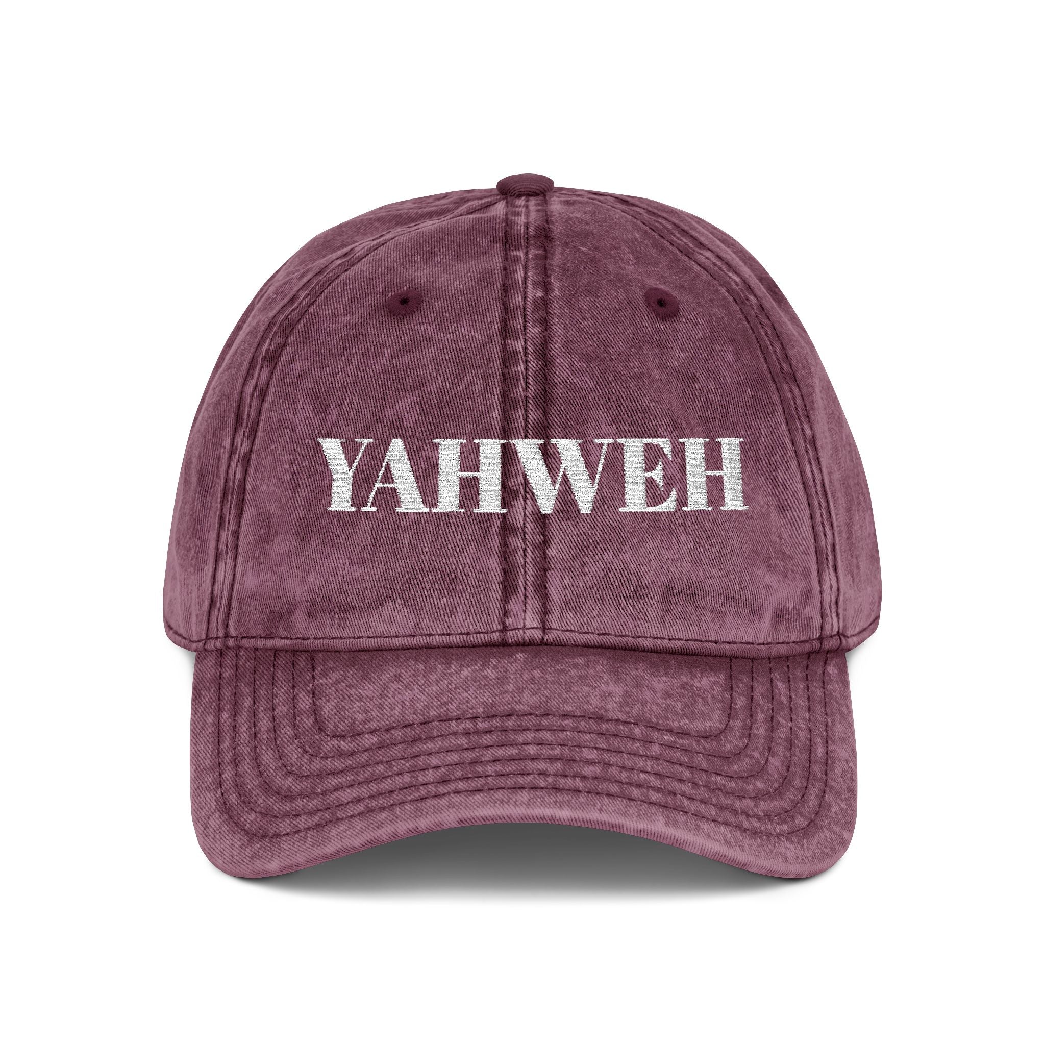 YAHWEH embroidered Vintage Cap | Religious Scripture Baseball Hat