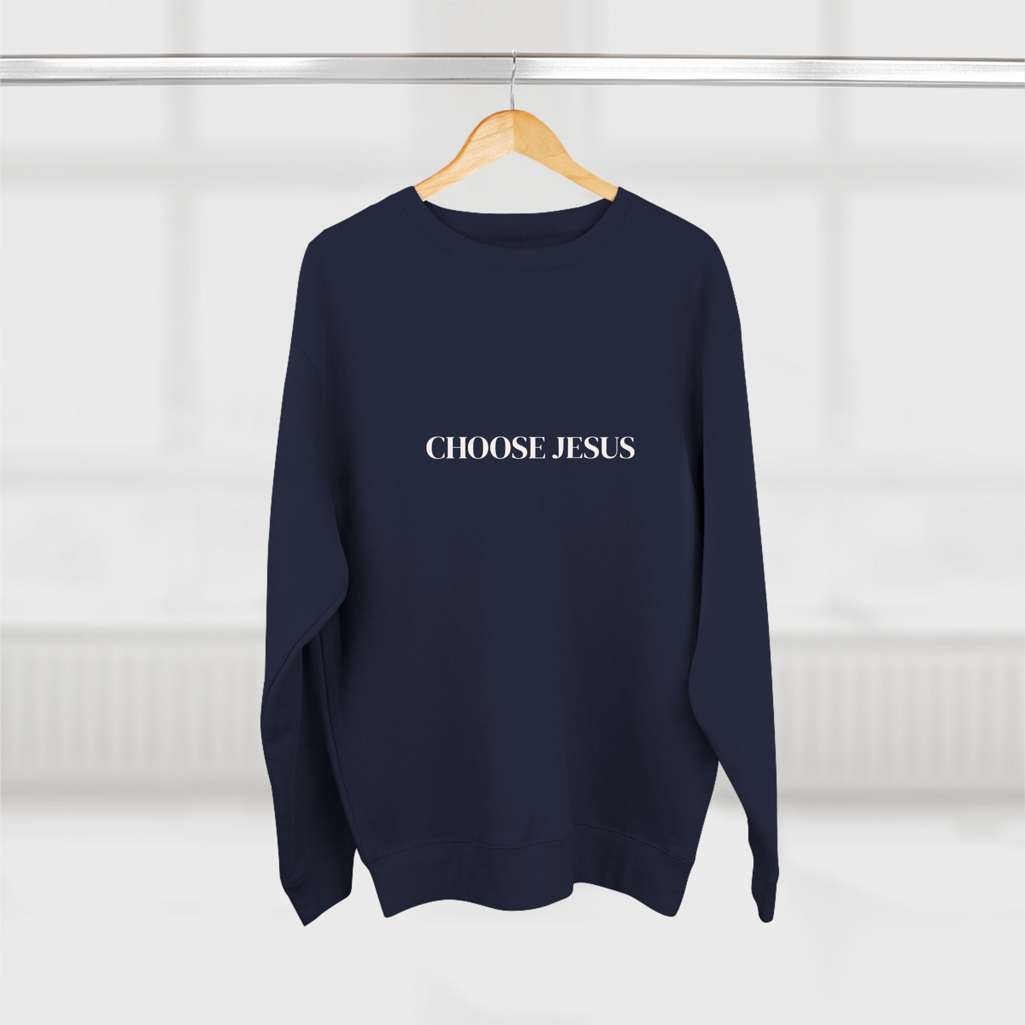 Choose Jesus Sweatshirt  Minimalist Christian Crewneck