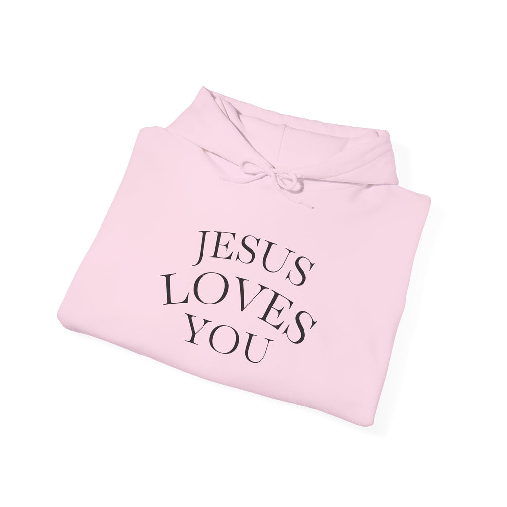 Jesus Loves You Hoodie - Minimal Faith Graphic Pullover