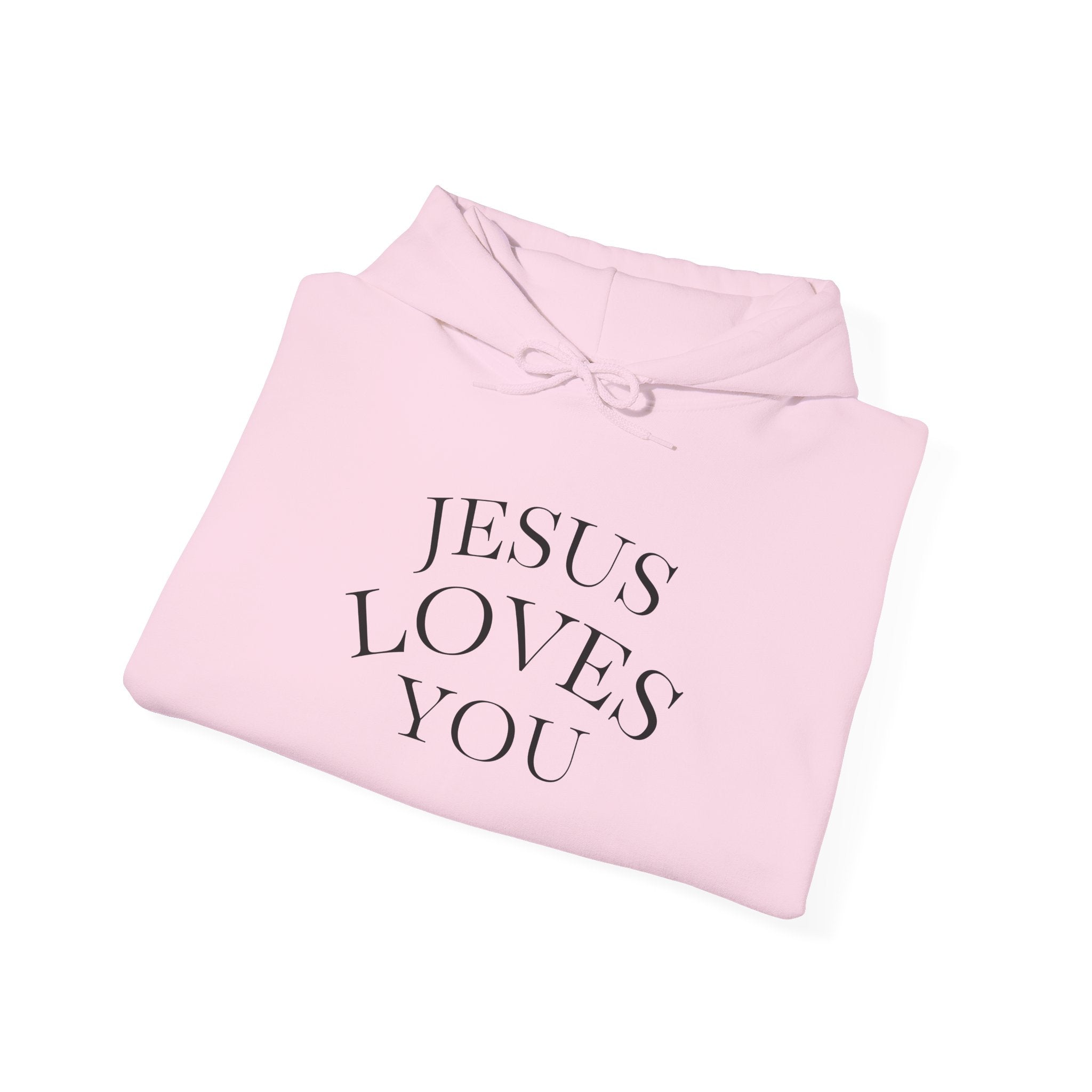 Jesus Loves You Hoodie - Minimal Faith Graphic Pullover