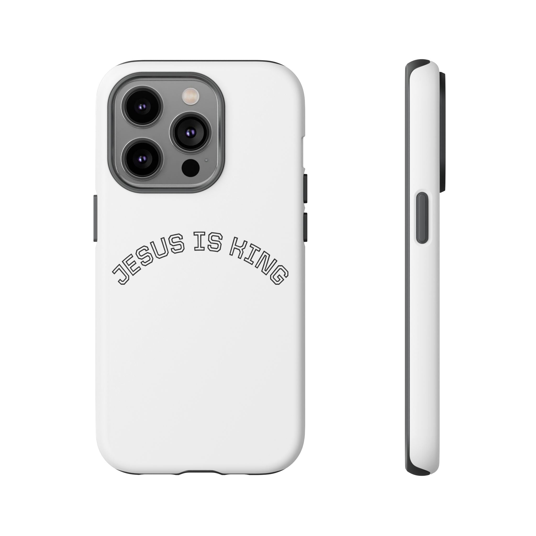 Phone Case — "Jesus Is King" Minimal Religious Protective Cover