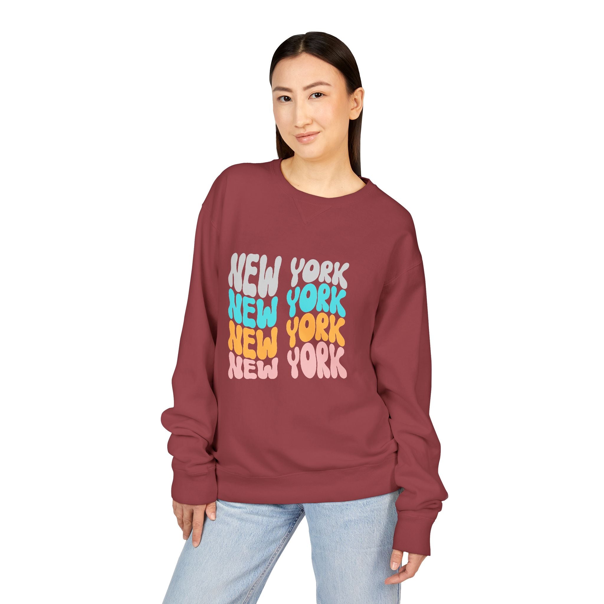 New York Retro Bubble Crewneck Sweatshirt