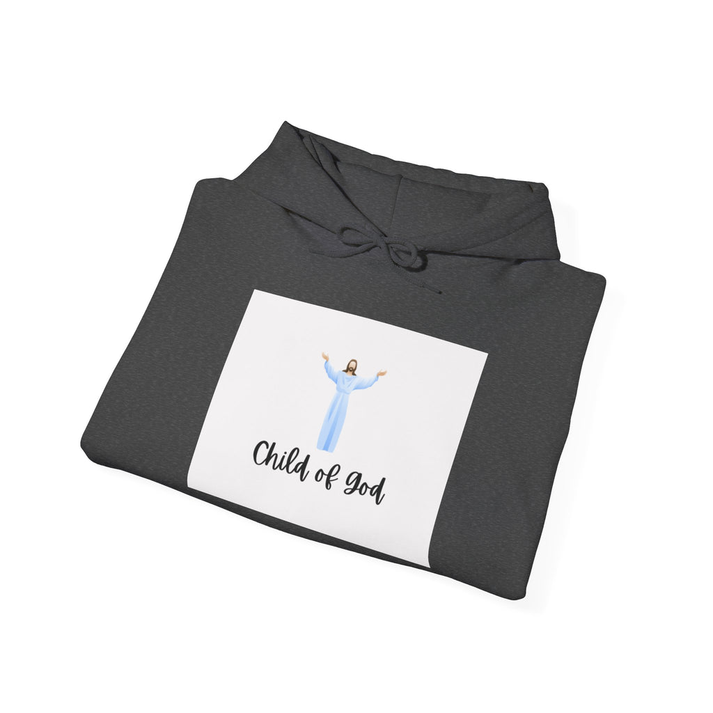 Child of God Hoodie – Christian Faith Sweatshirt with Jesus Illustration