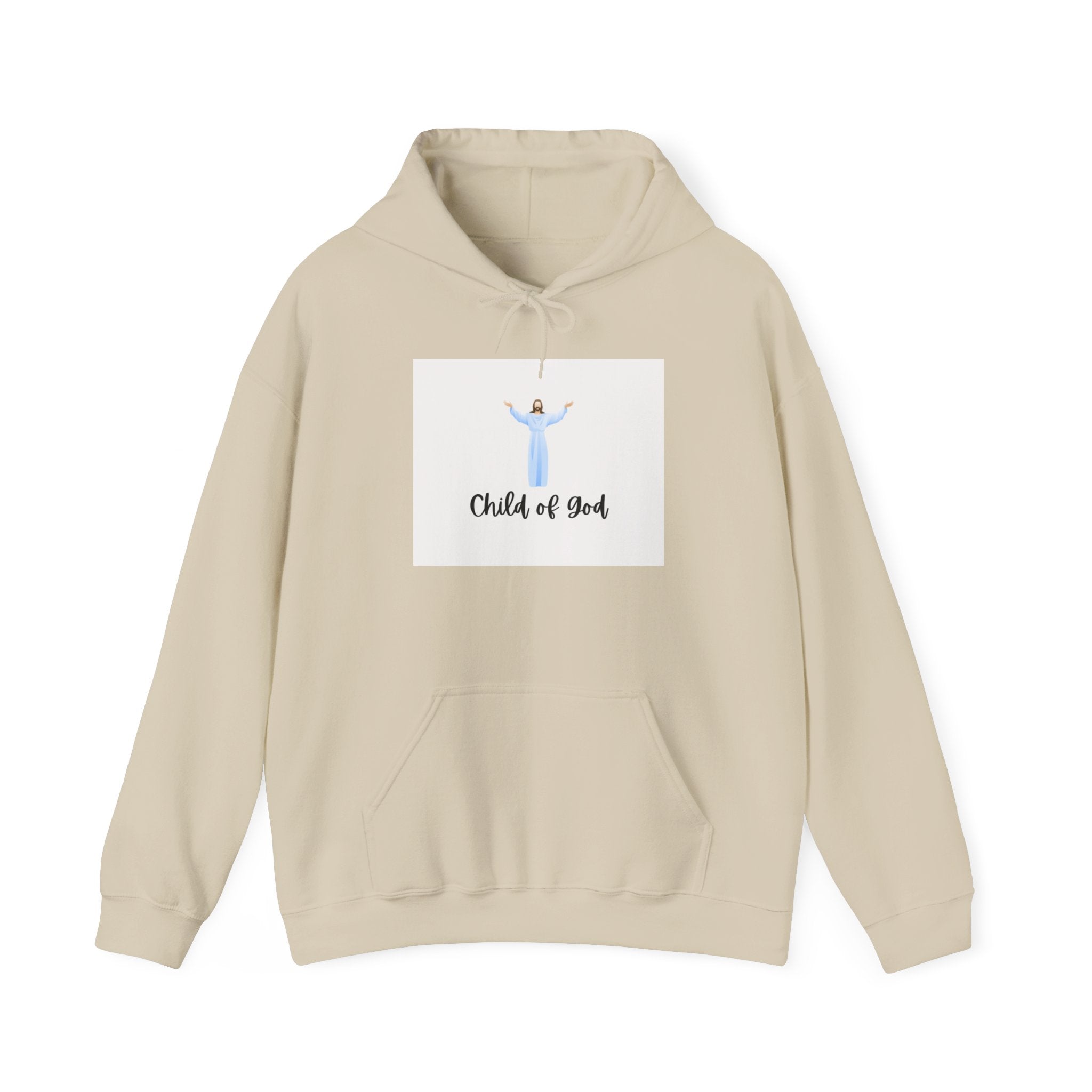 Child of God Hoodie – Christian Faith Sweatshirt with Jesus Illustration