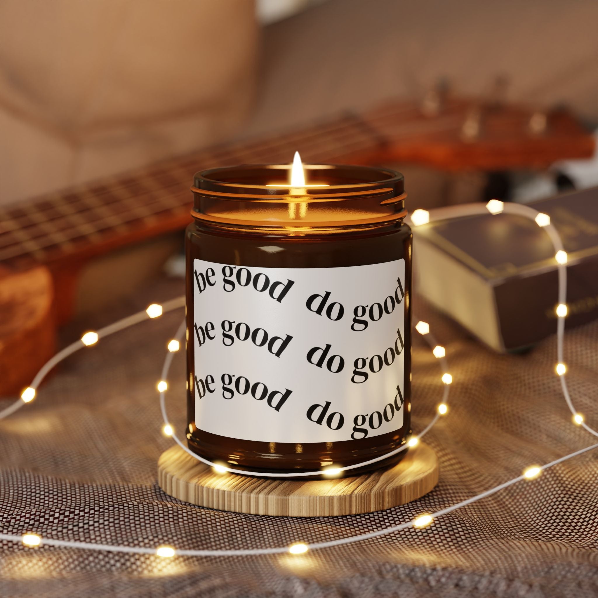 Soy Candle — 'Do Good' Amber Jar Scented Candle