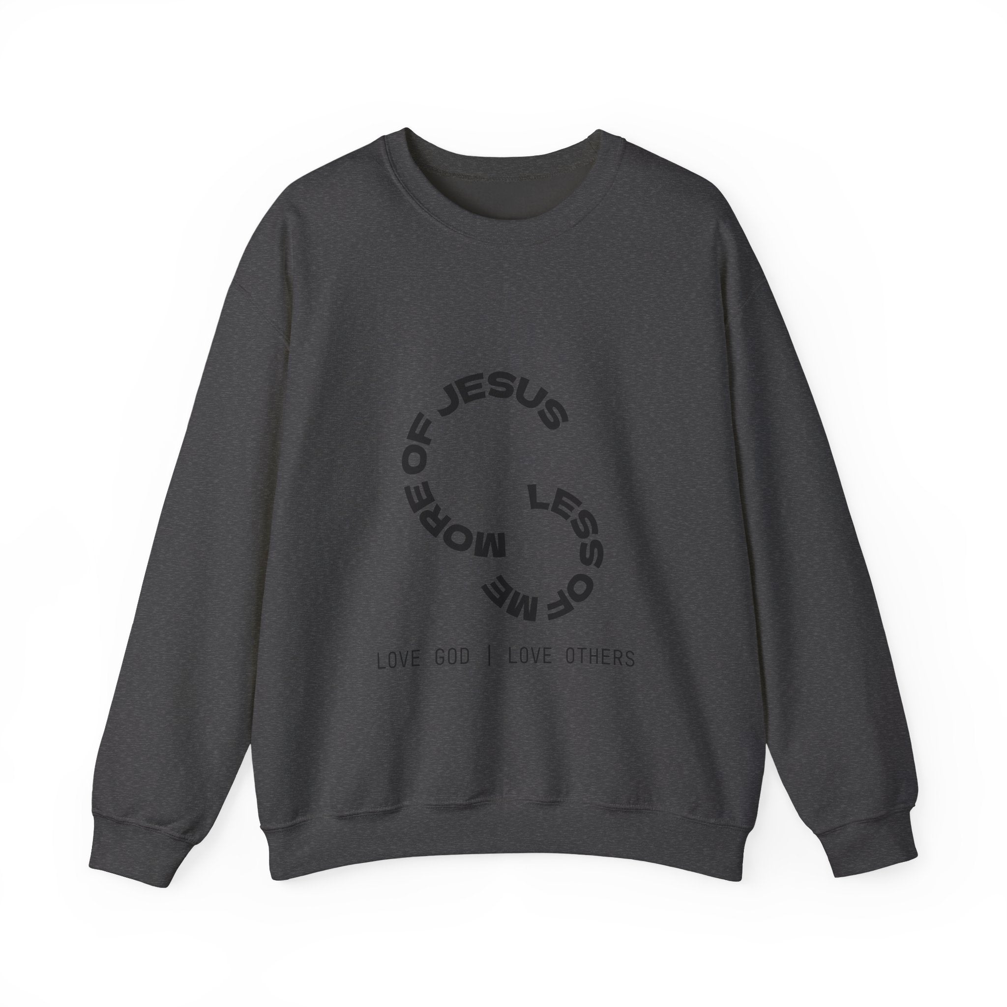 Christian Crewneck Sweatshirt — "Love God | Love Others" Jesus Circle Graphic