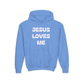 Youth Hoodie — 'Jesus Loves Me' Pastel Faith Pullover